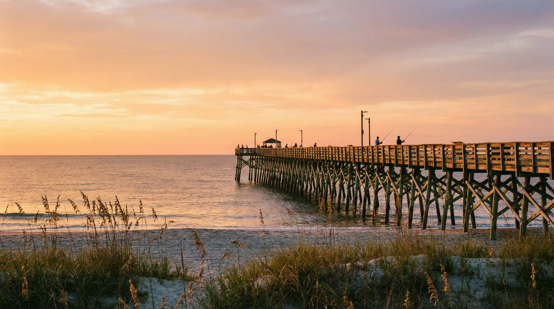 Fishing pier at sunset on the Grand Strand