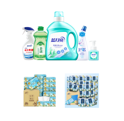 蓝月亮/清风 厨卫日化纸品组合