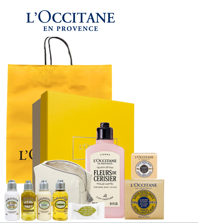 L'OCCITANE【甜蜜樱花沐浴润肤香皂套餐四件套】礼盒礼袋装