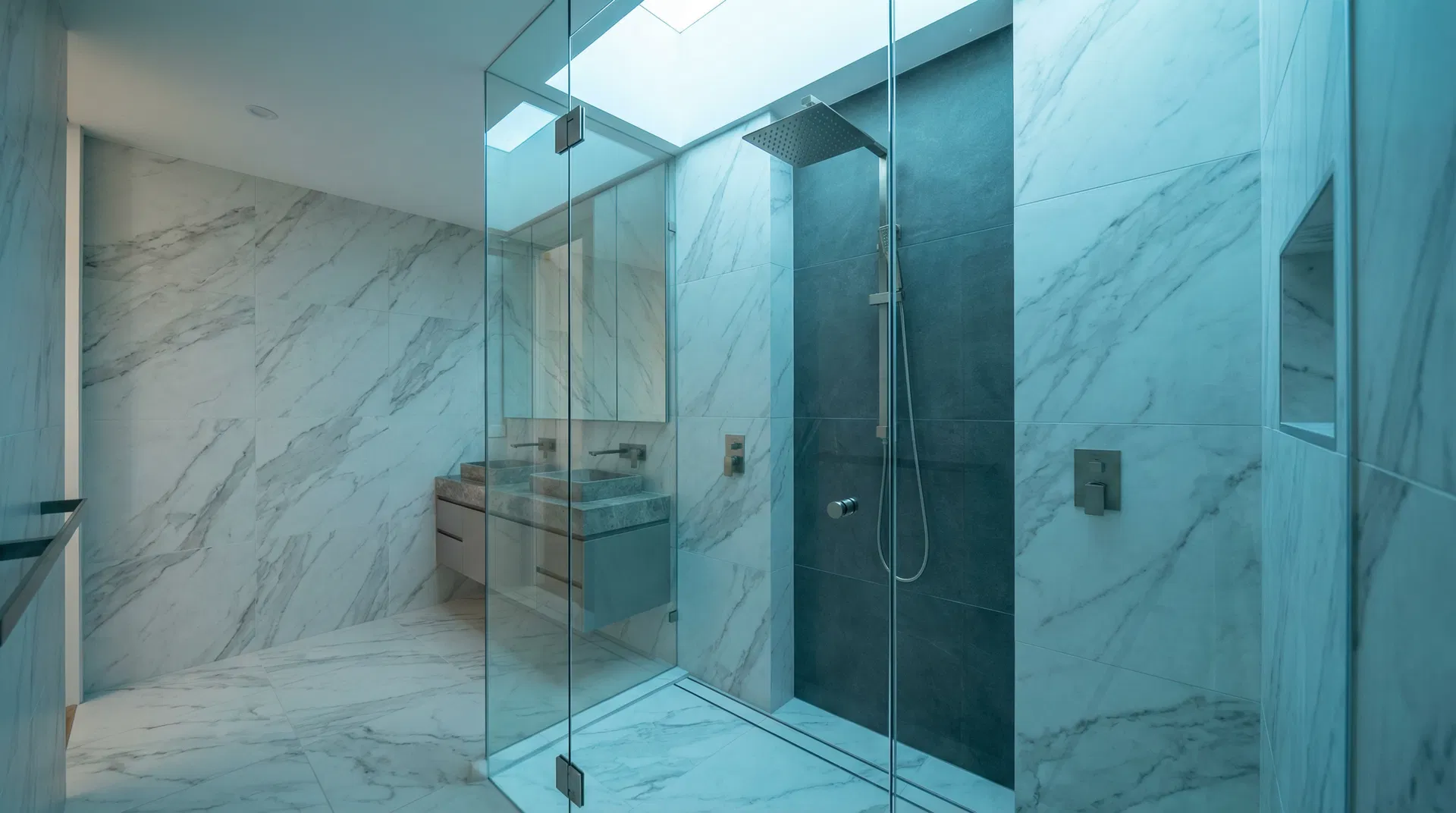 Luxury bathroom with ZeroLeak system