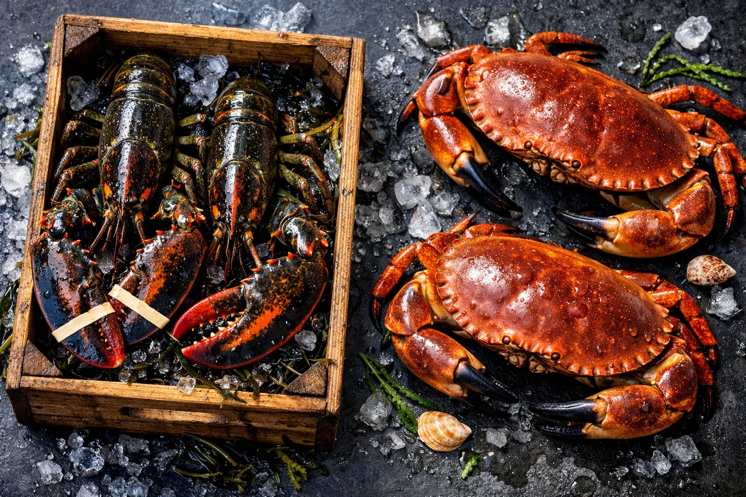 Retail shop fresh seafood