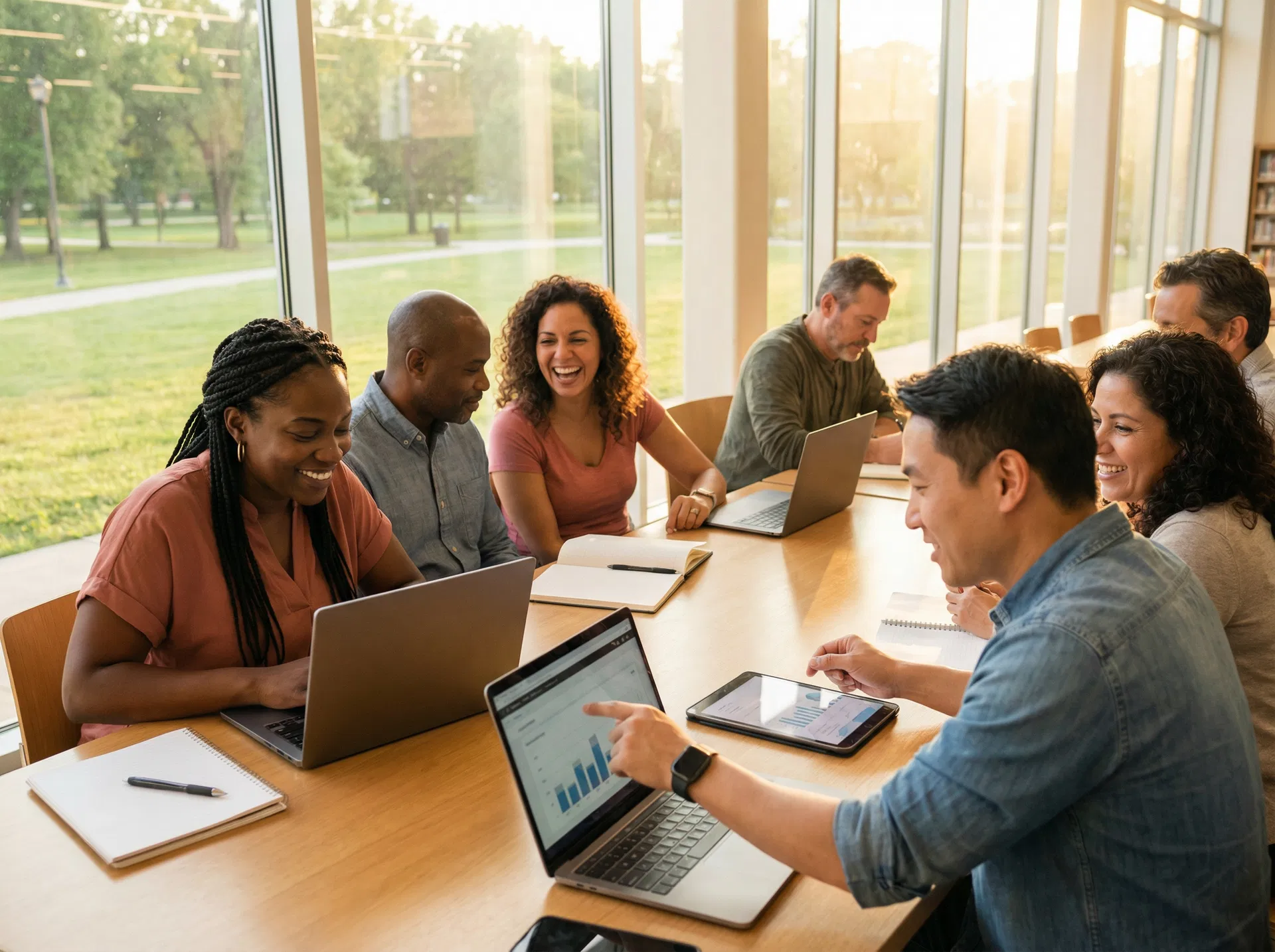 Re-entry individuals learning together