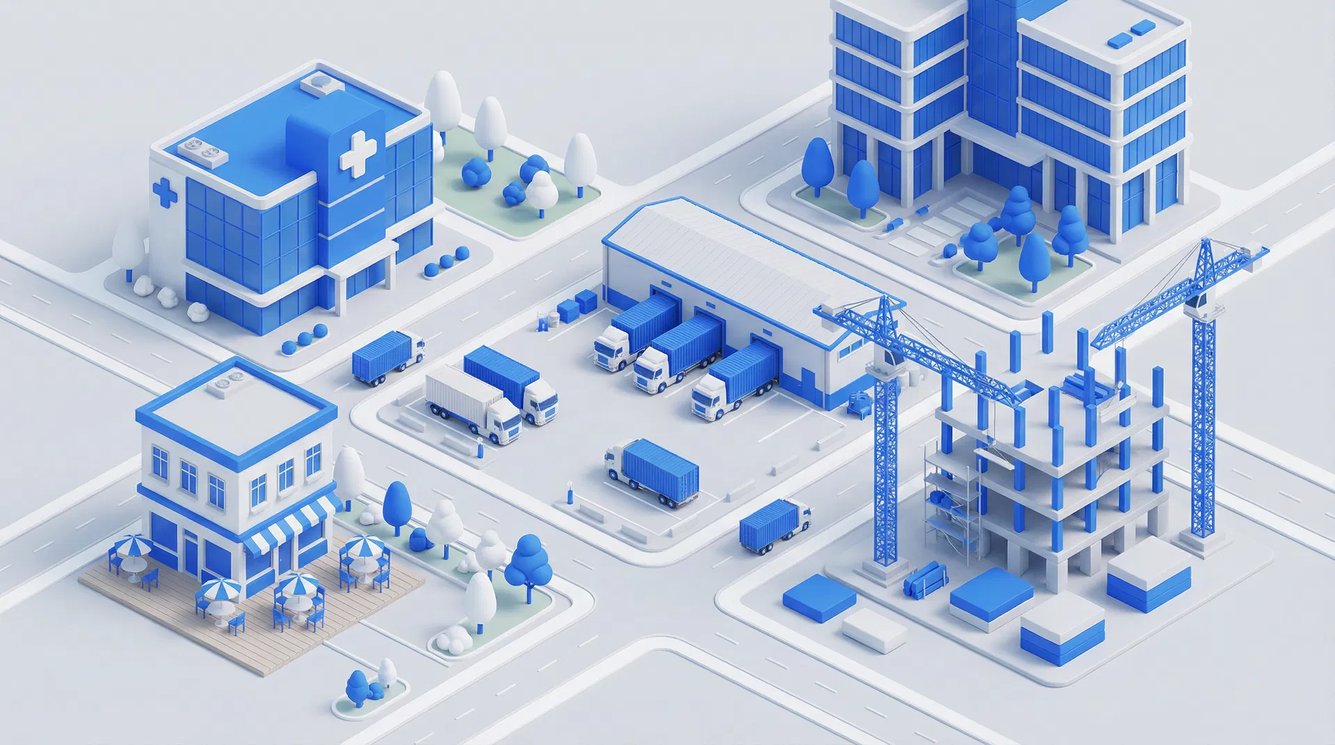 Industries we fund — trucking, restaurants, healthcare, construction, and more