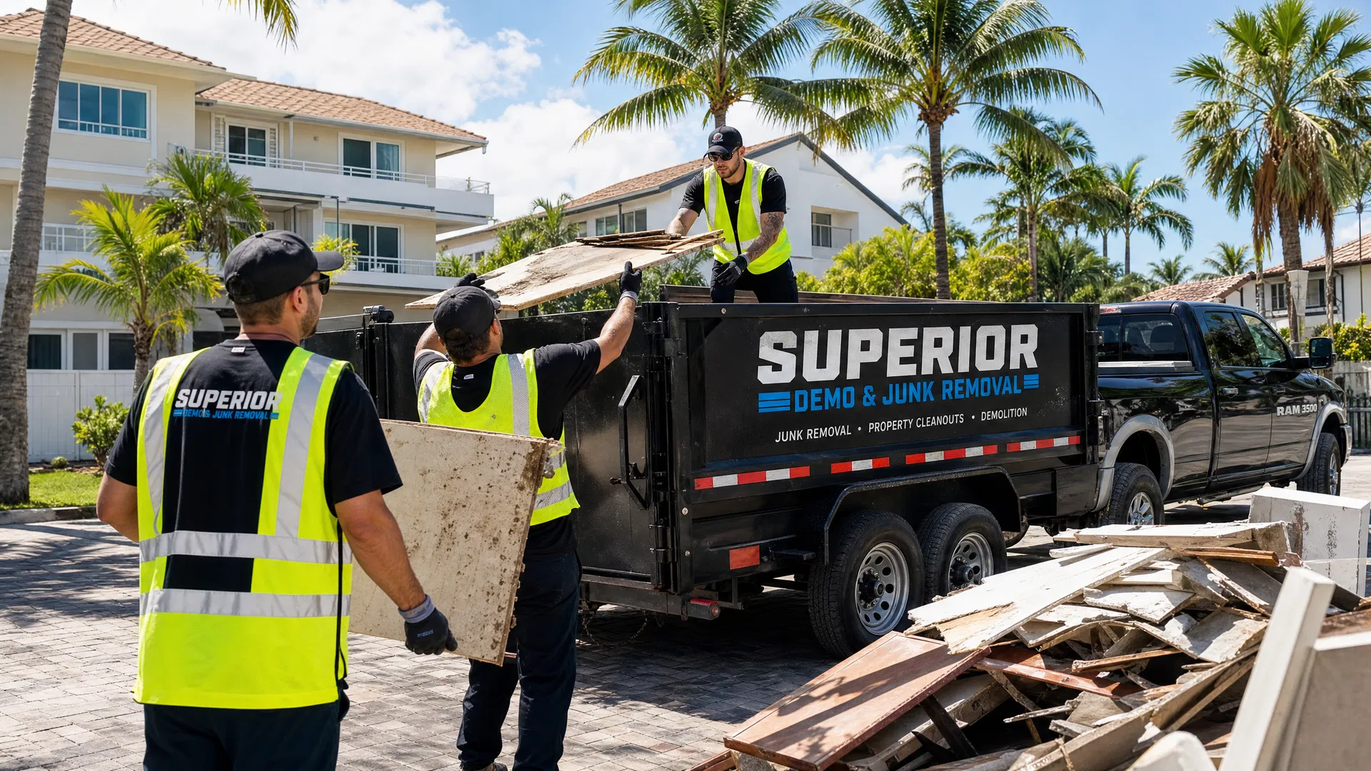 Superior Demo & Junk Removal team at work