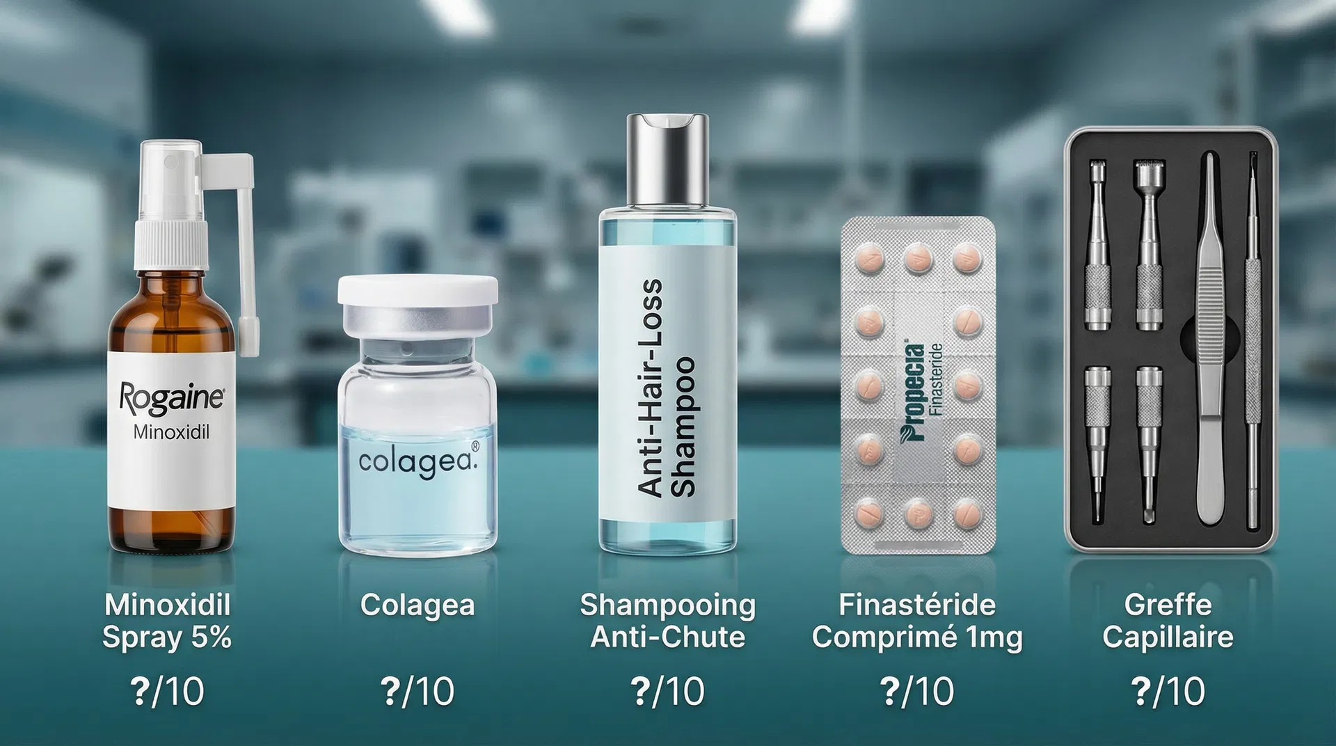 Comparaison des solutions pour la chute de cheveux