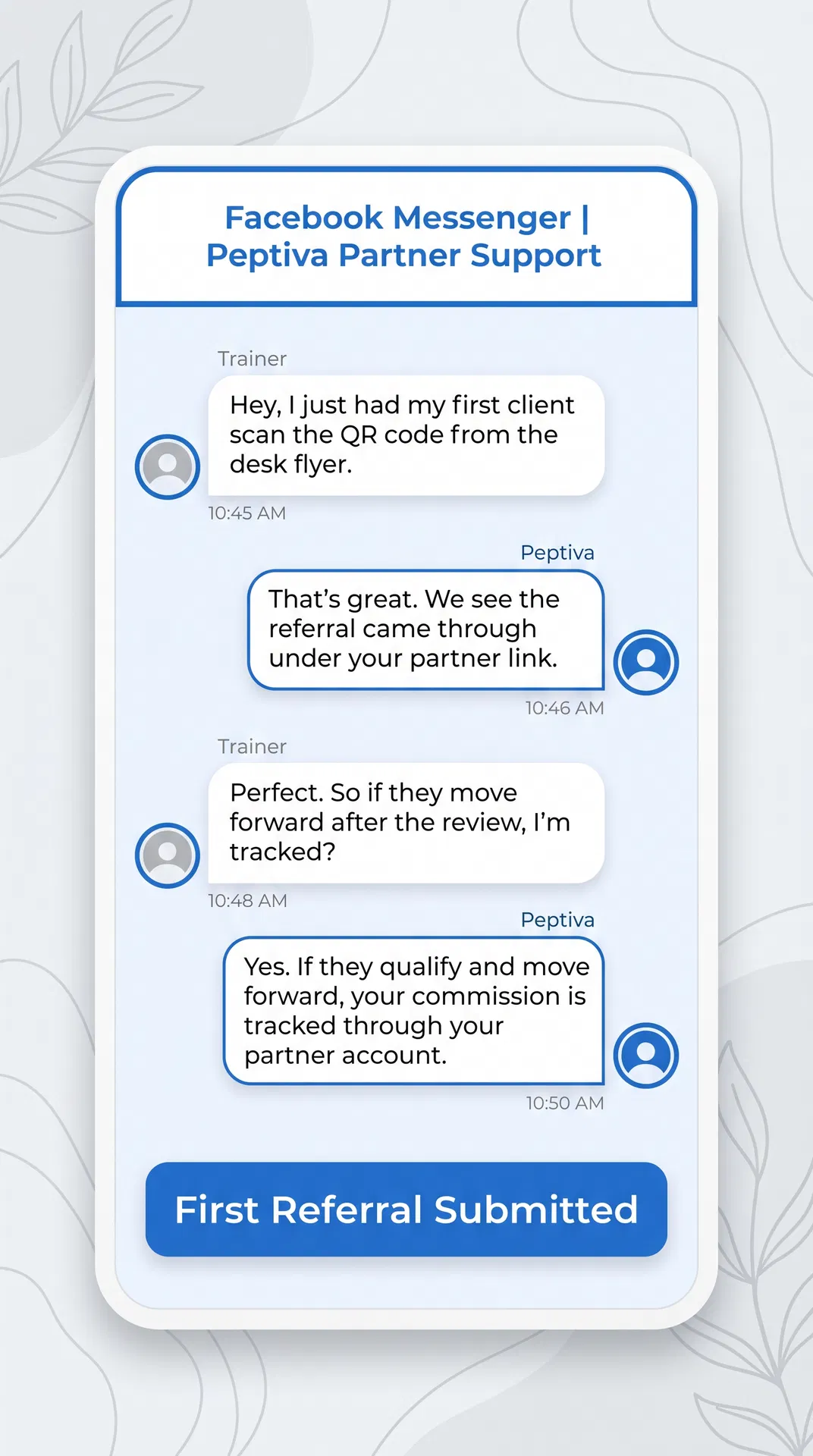 Personal Trainer - First Referral Submitted