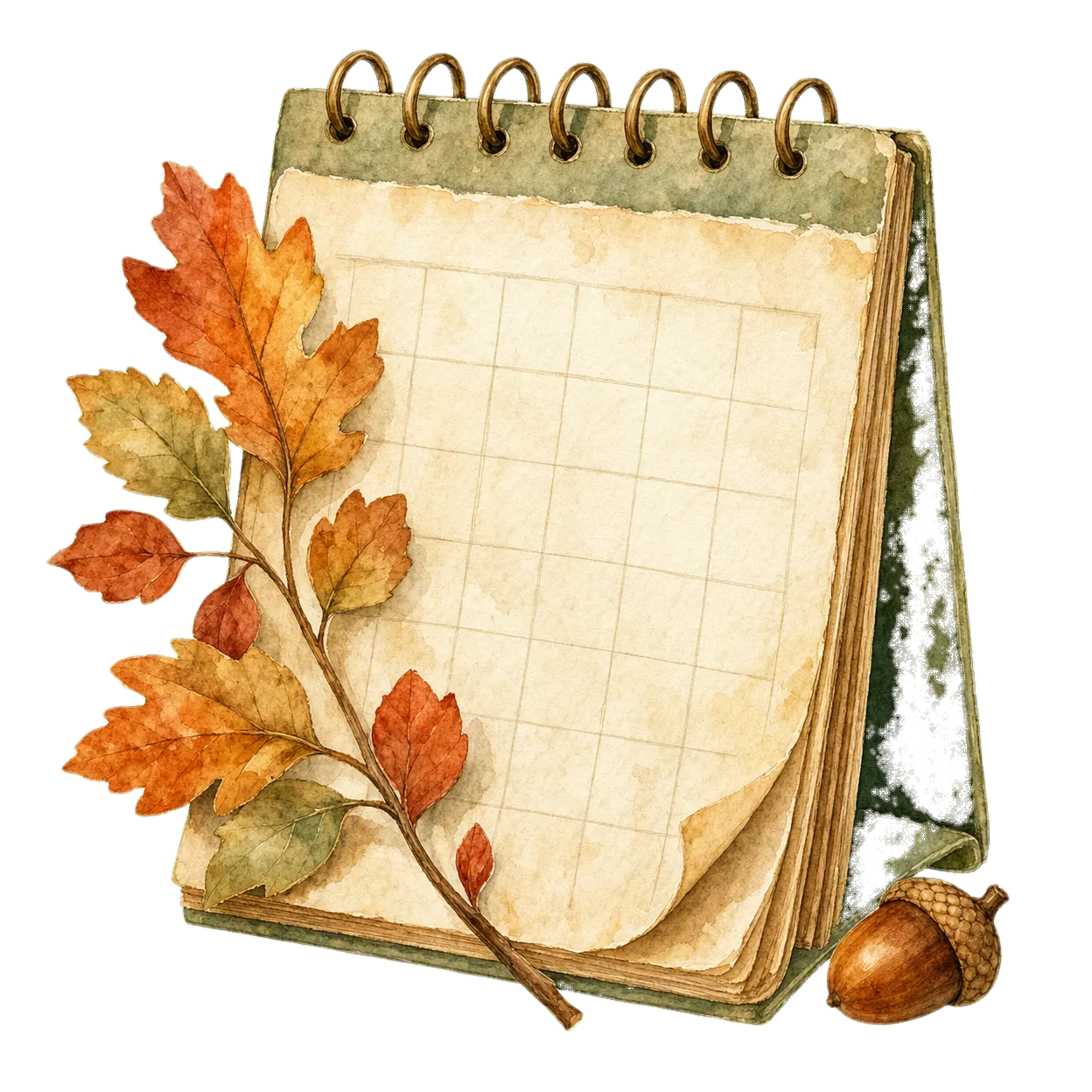 calendarLeaves watercolor illustration