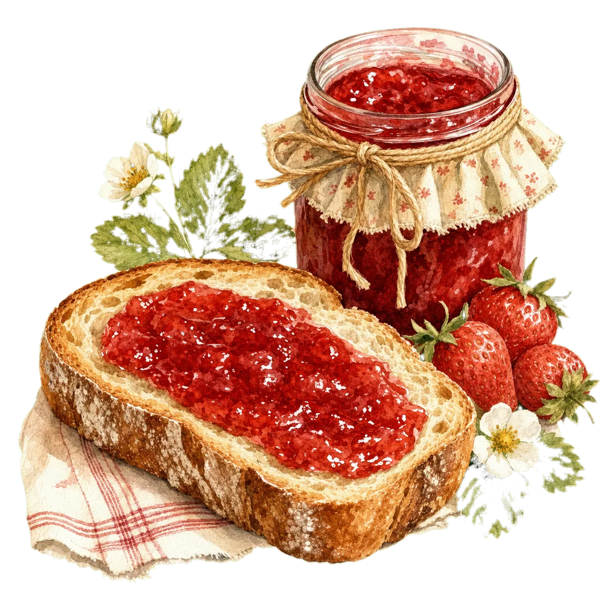jamToast watercolor illustration