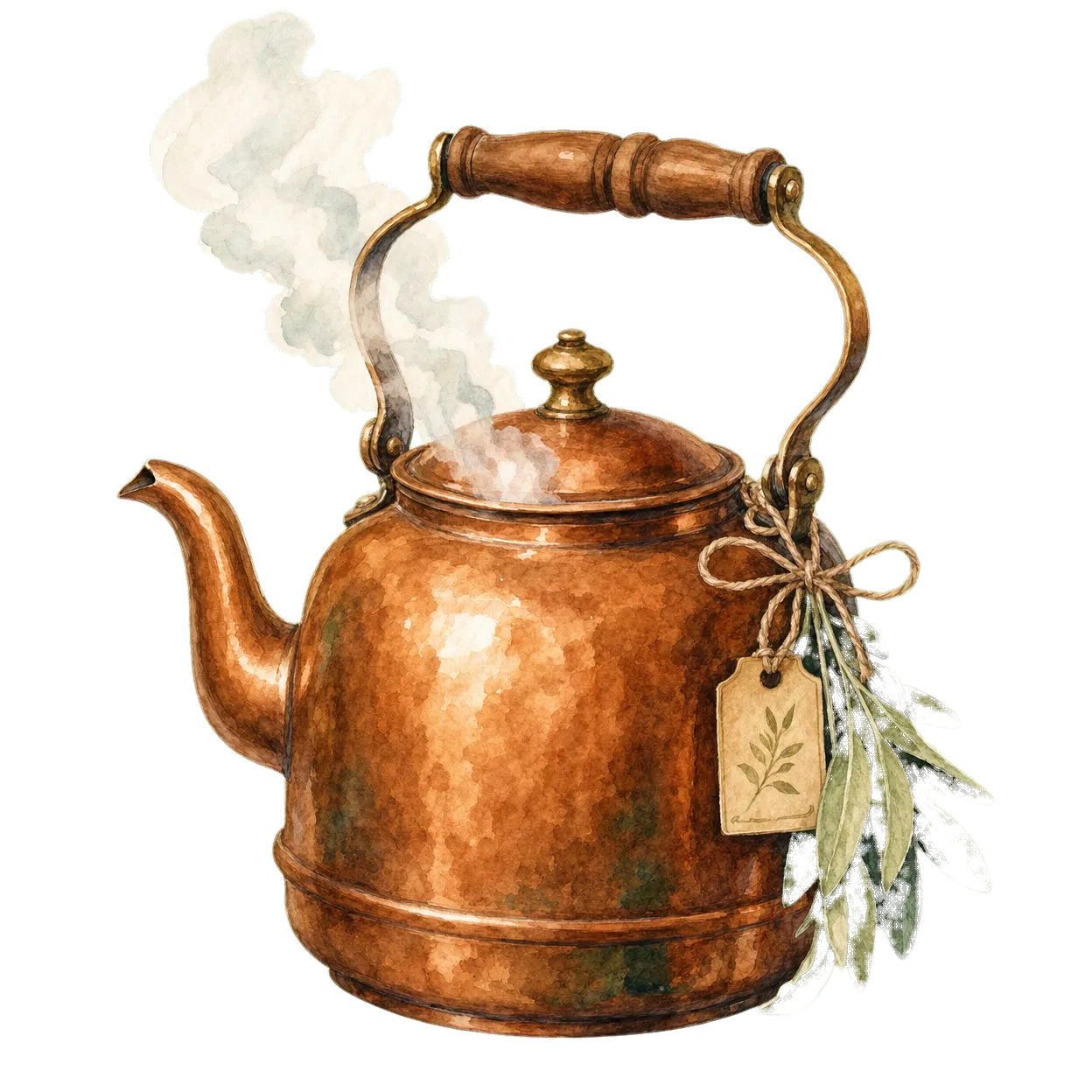 kettle watercolor illustration