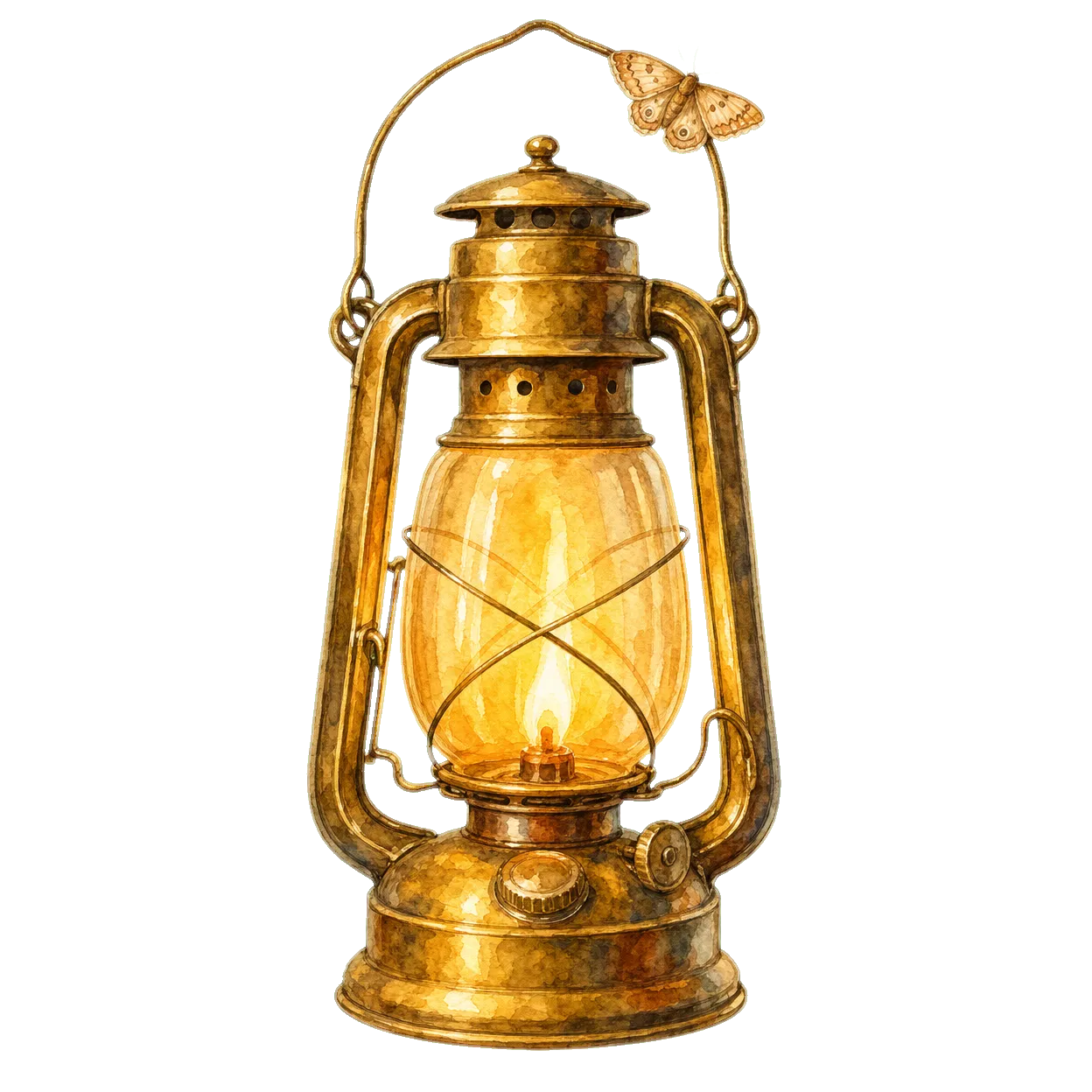 lantern watercolor illustration