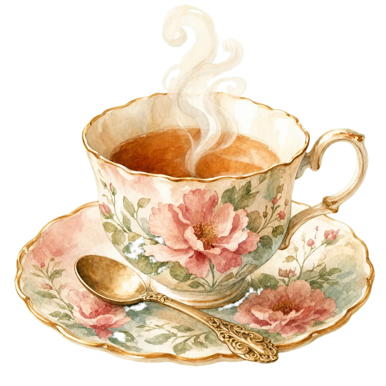 teaCup watercolor illustration