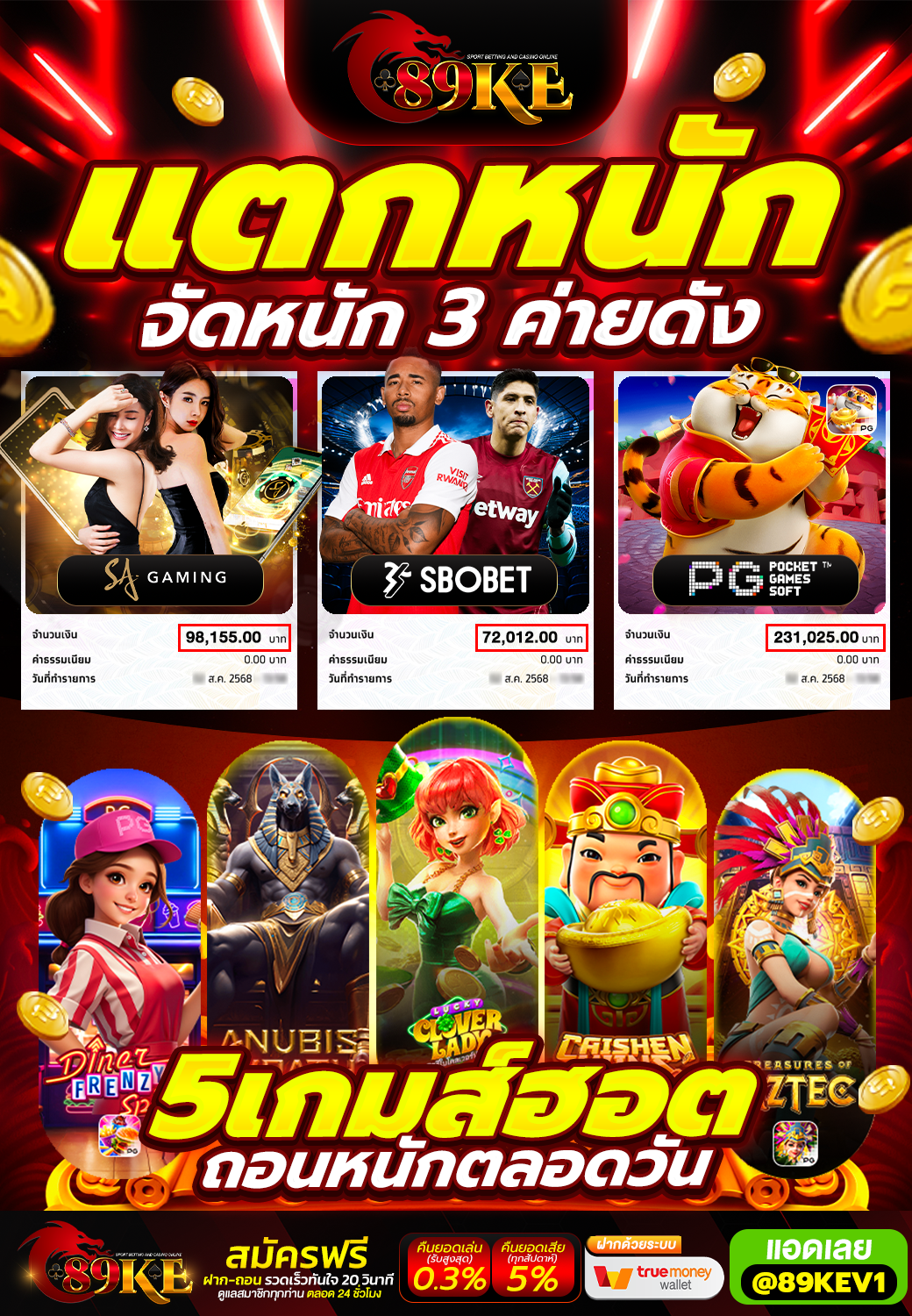 ✅ เล่นกับ ค่ายใหญ่ โบนัสแตก 🔥