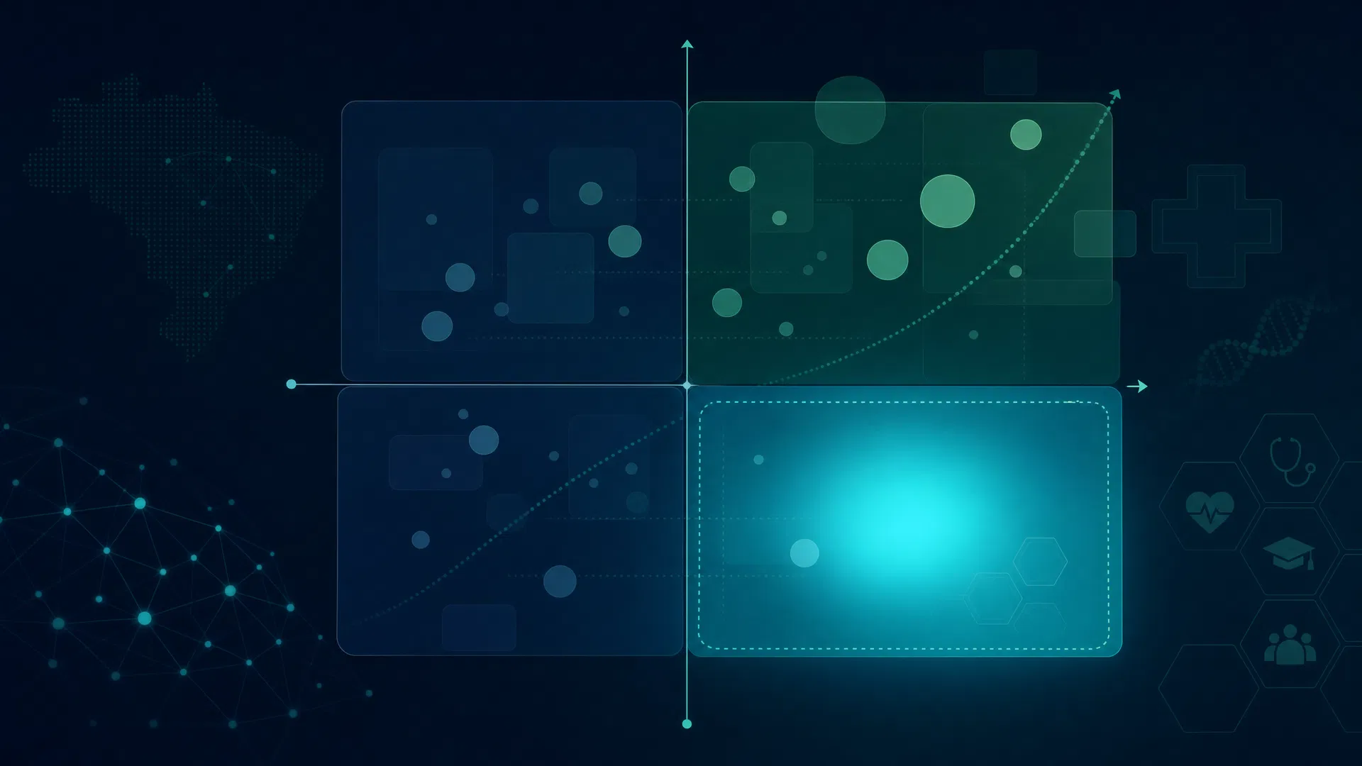Mapa abstrato de posicionamento competitivo