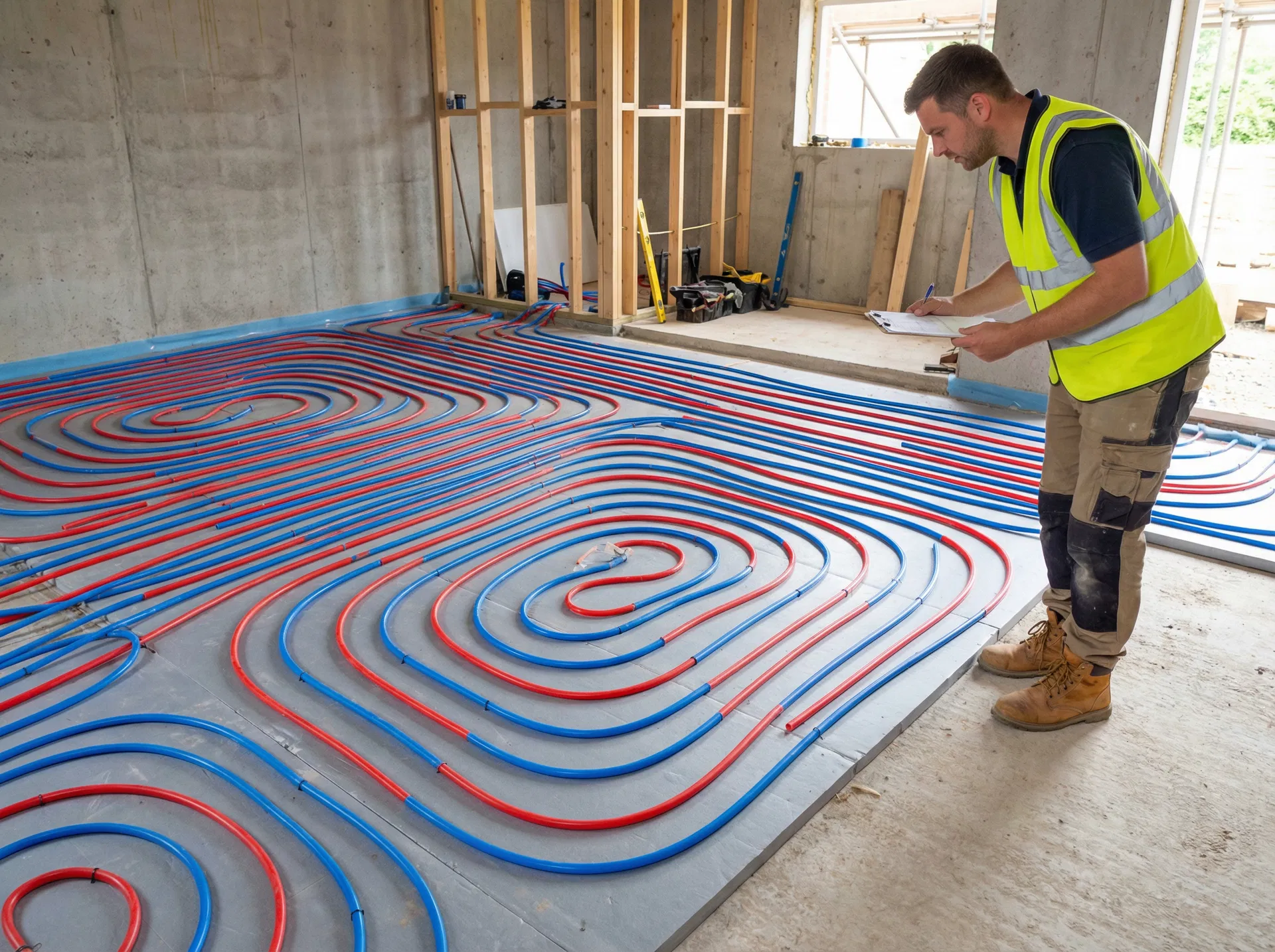Underfloor heating installation