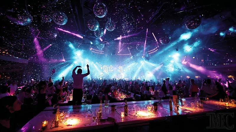 Epic crowd energy with stunning stage production and disco balls