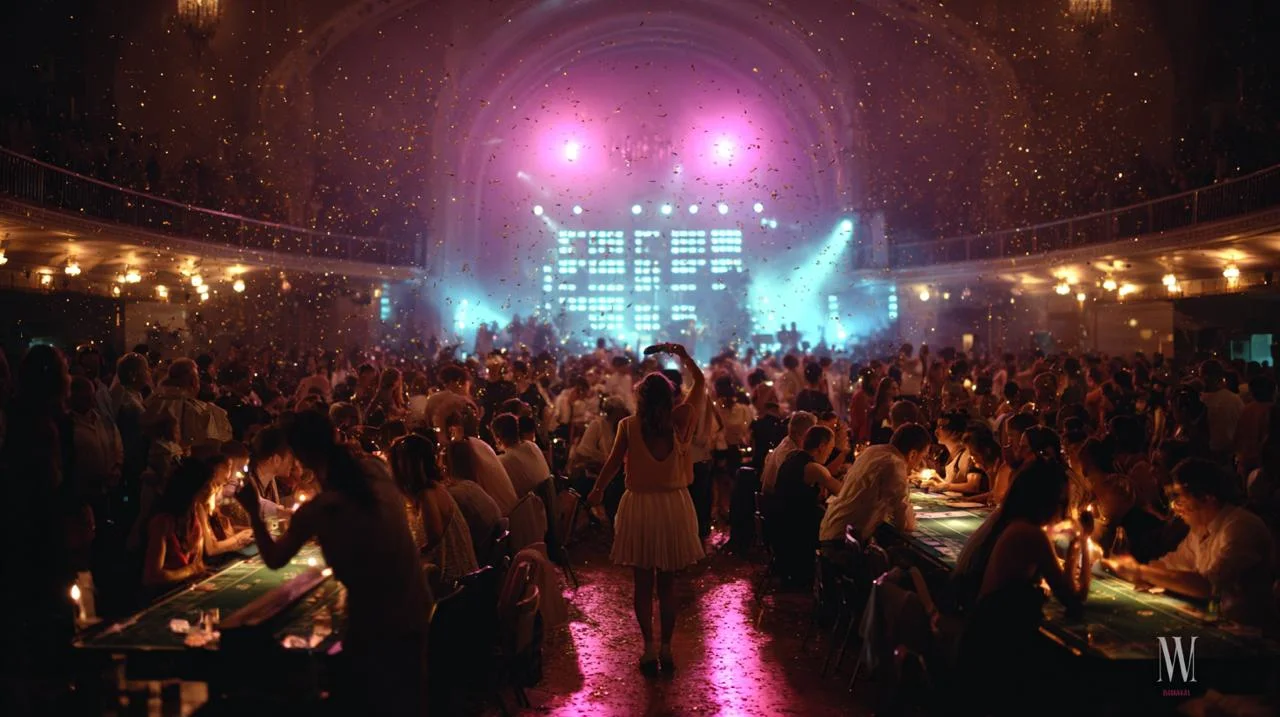 Magical atmosphere with pink and cyan lighting