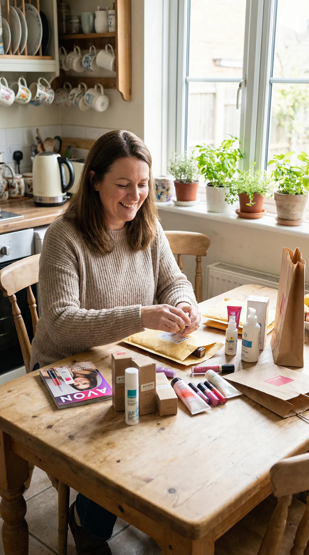 Avon representative packing orders