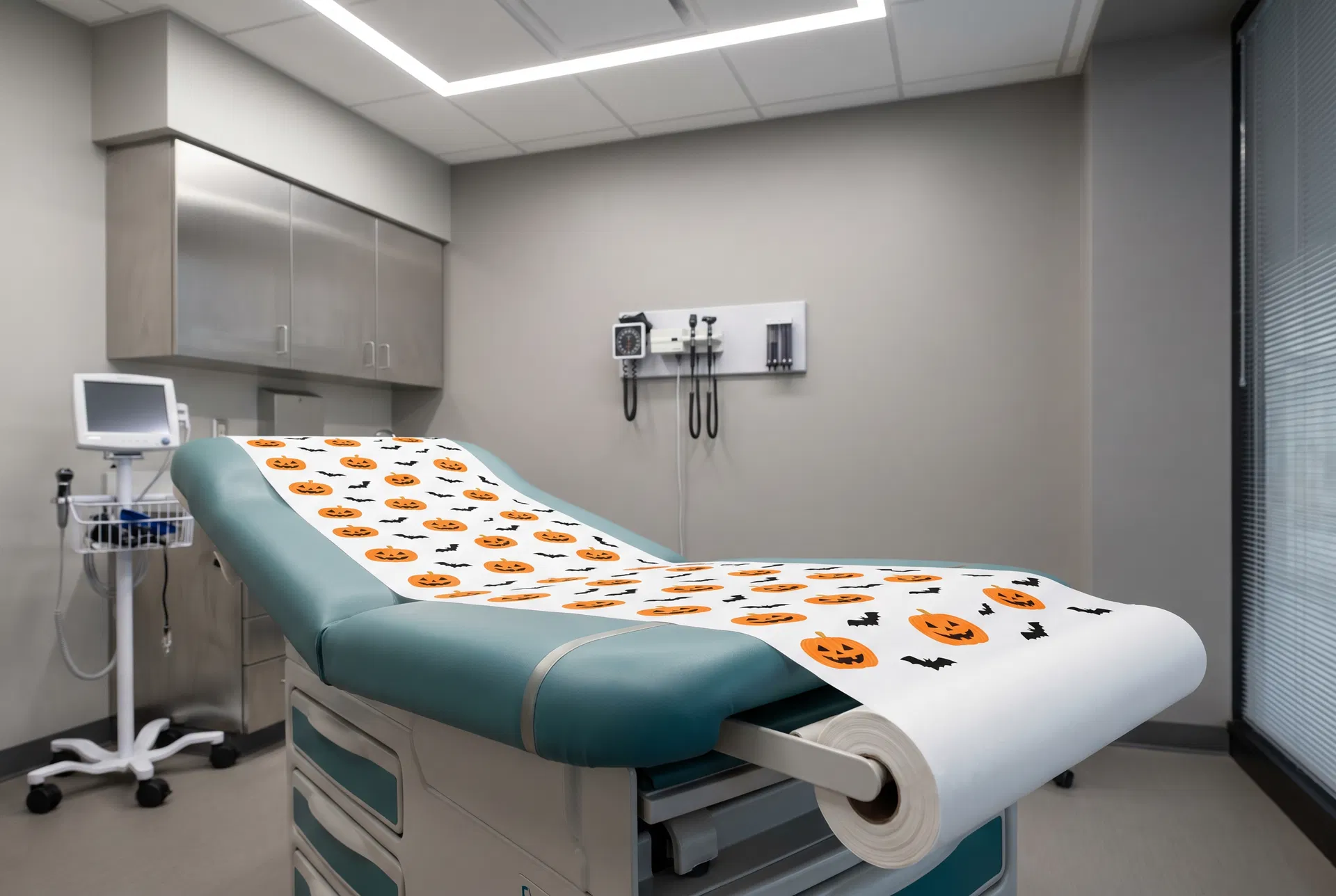 Halloween medical exam table paper