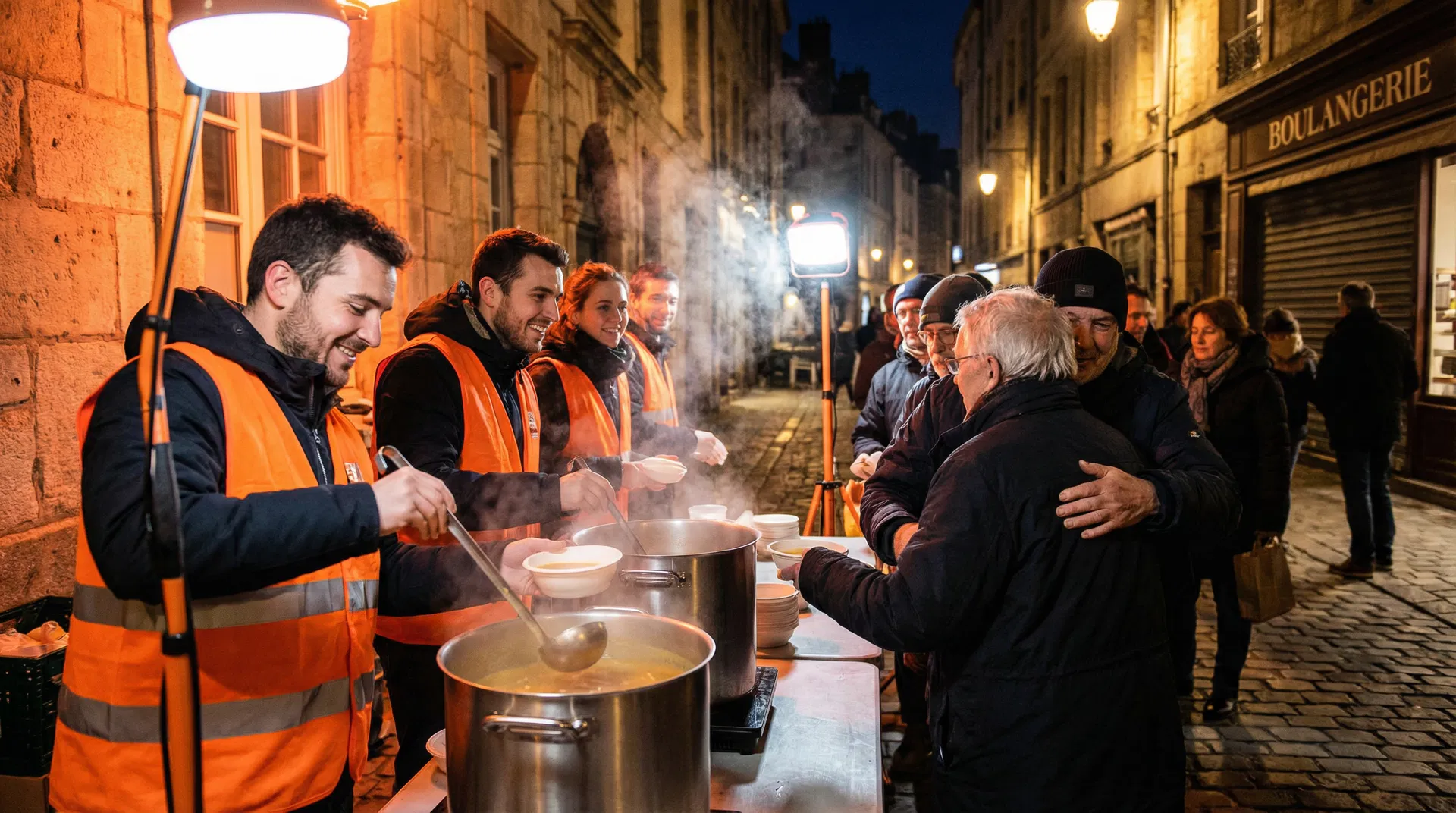 Bénévoles en maraude à Auxerre