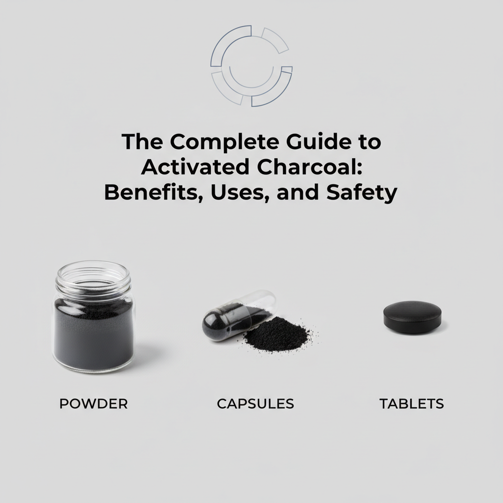 Comparison of different The Complete Guide to Activated Charcoal: Benefits, Uses, and Safety supplement forms