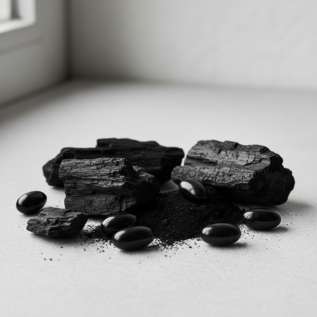 Activated Charcoal for Bloating and Gas: Natural Relief for Digestive Discomfort supplement ingredient in natural form