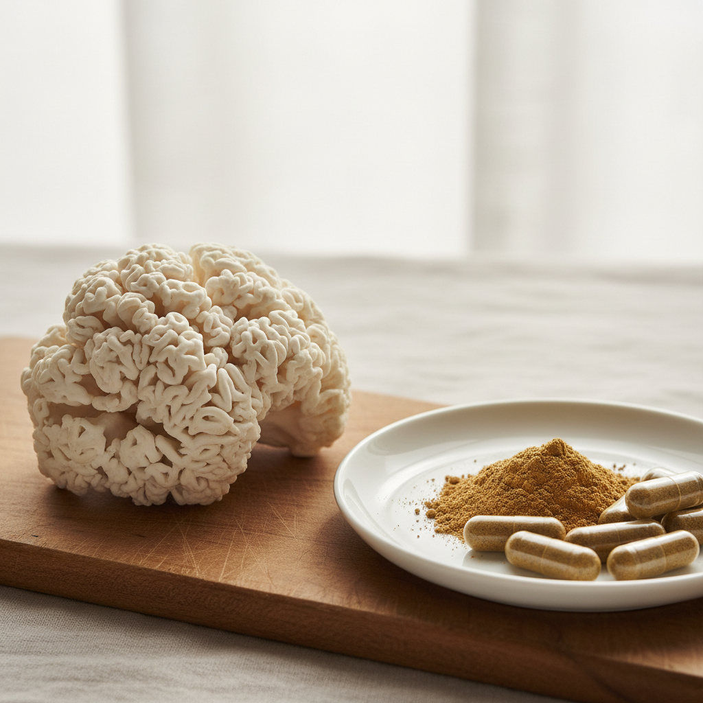 The Complete Guide to Lion's Mane Mushroom: Benefits, Uses, and Science supplement ingredient in natural form