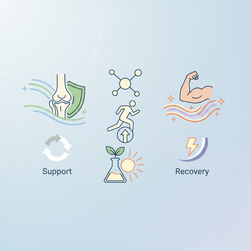 Key benefits of Collagen Peptides for Active Lifestyles: Joint Support & Muscle Recovery illustrated