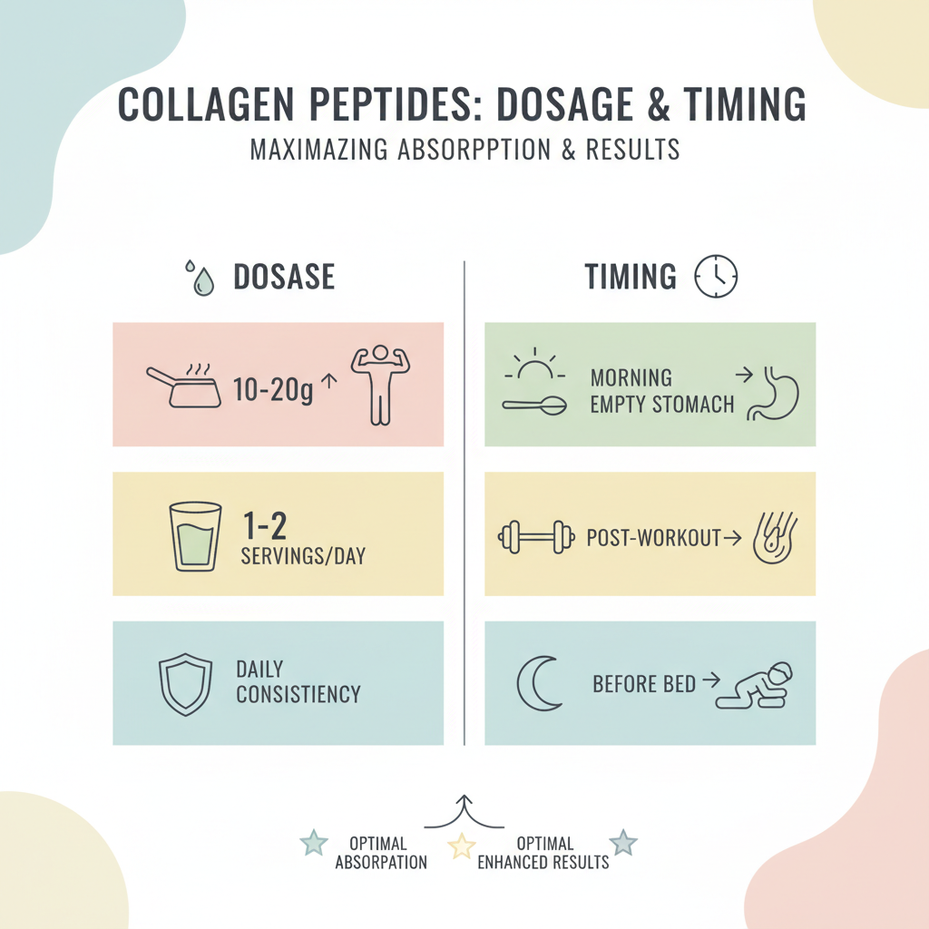 Key benefits of Collagen Peptides Dosage & Timing: Maximising Absorption and Results illustrated