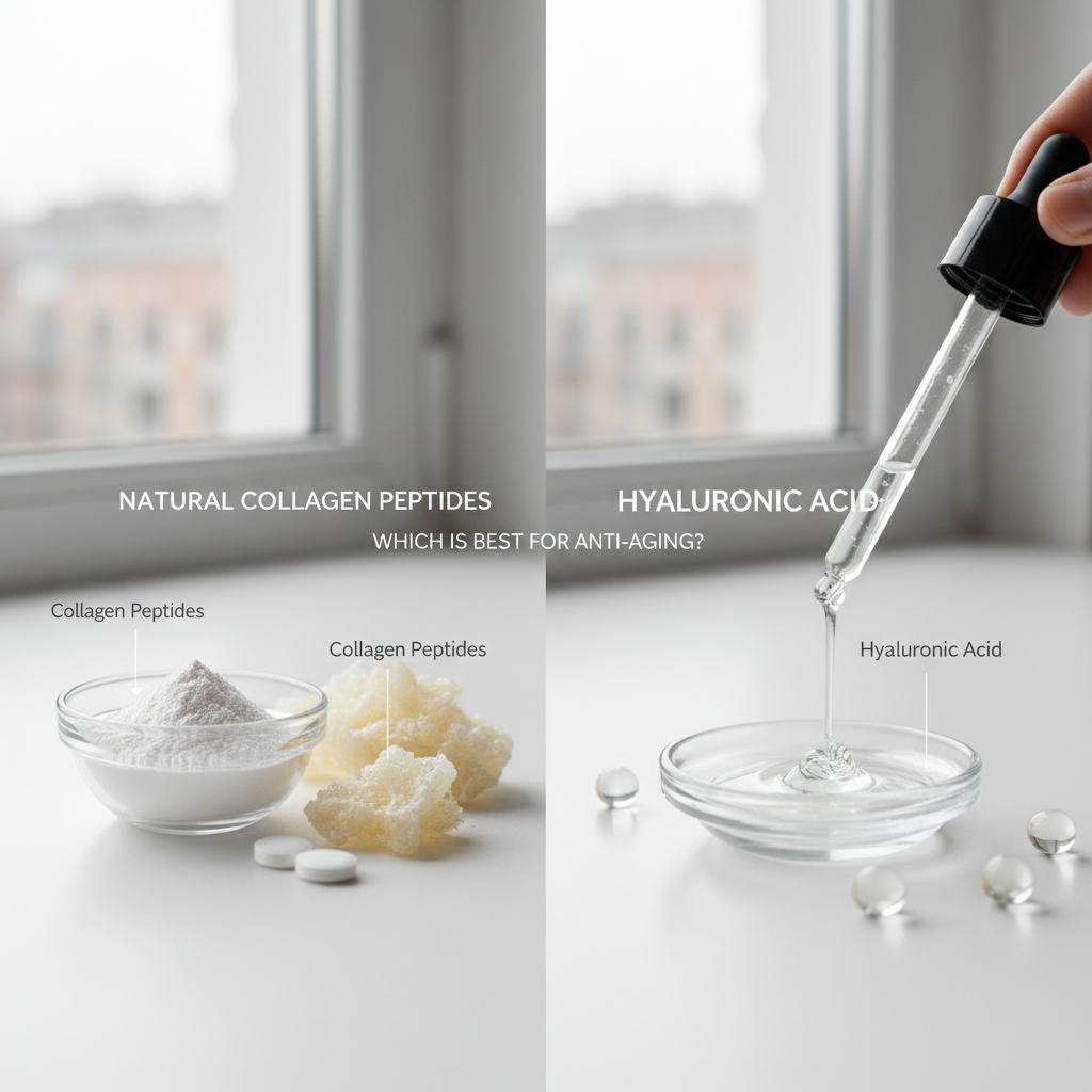 Collagen Peptides vs. Hyaluronic Acid: Which is Best for Anti-Aging? supplement ingredient in natural form