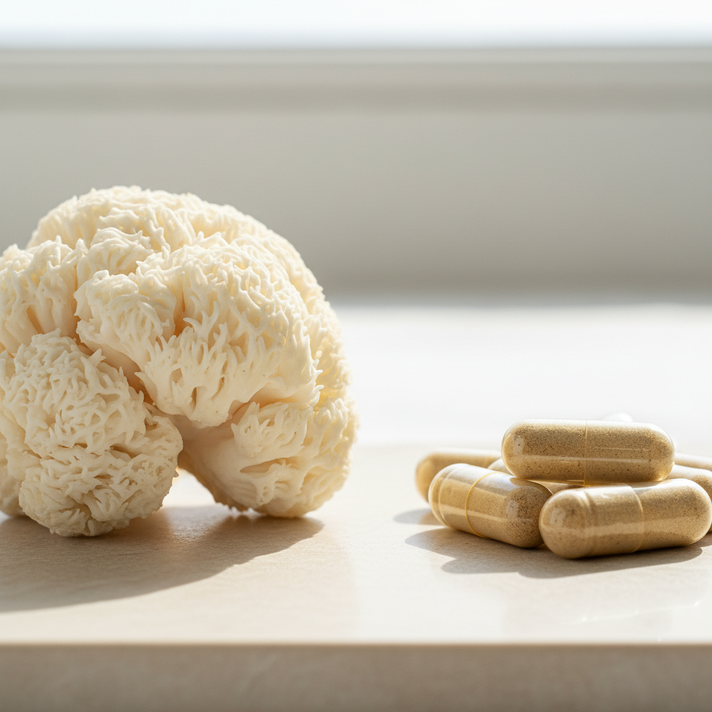 Lion's Mane for Stress and Sleep: Natural Support for a Calm Mind supplement ingredient in natural form