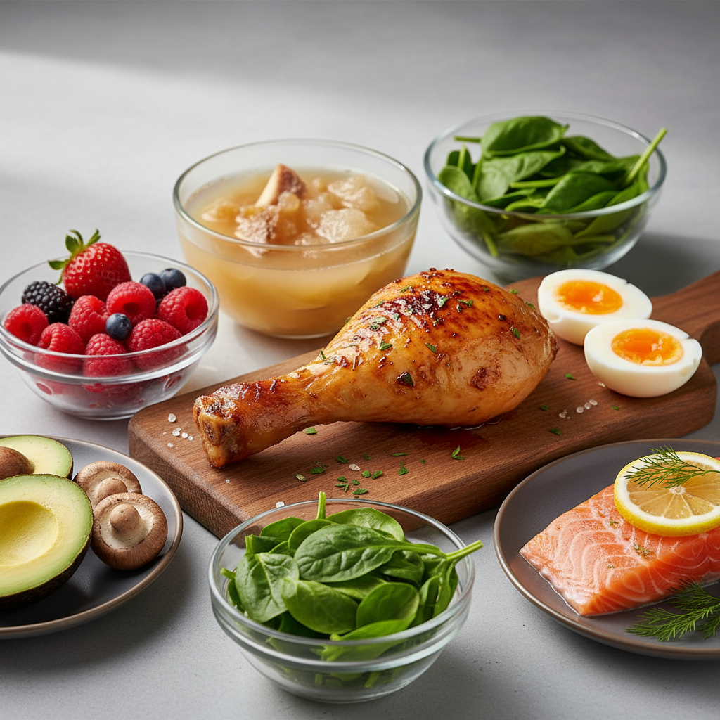 collagen good for weight loss-rich foods in close-up
