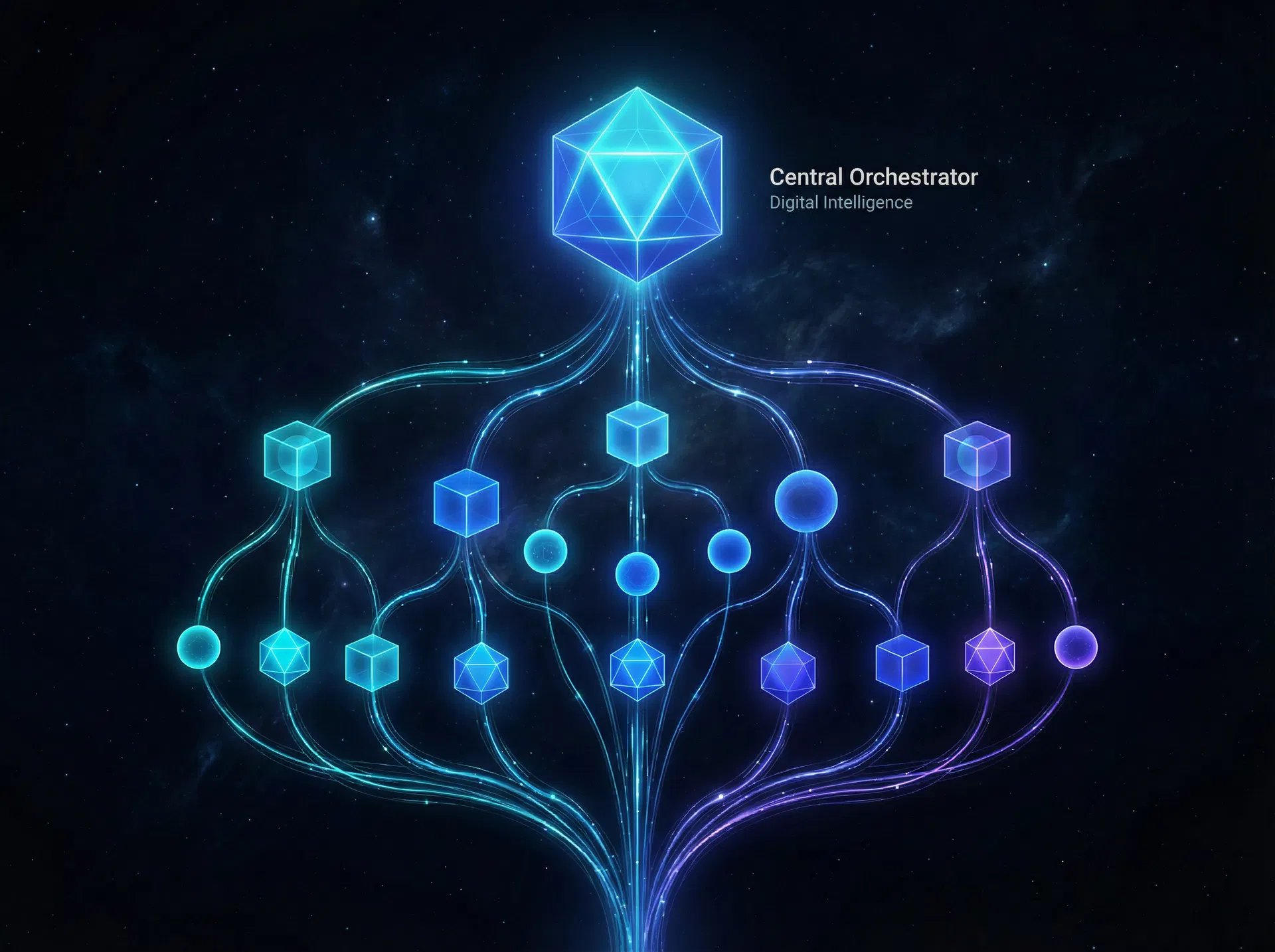 Autonomous agent orchestration visualization