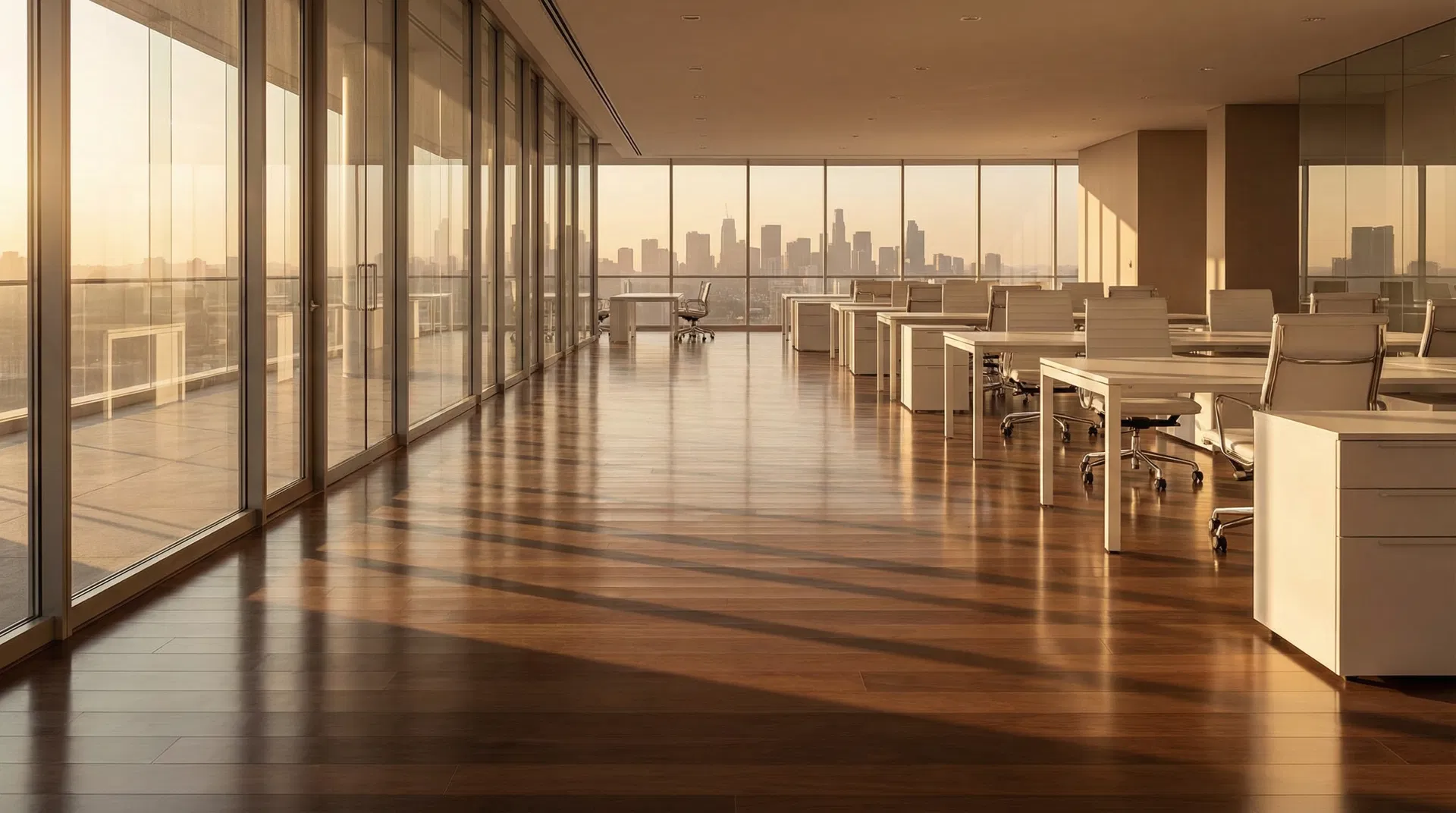 Commercial cleaning — spotless office space