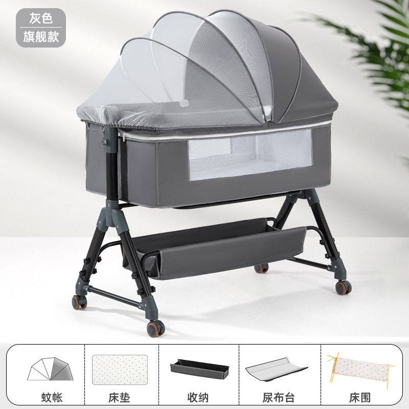 Swing baby's cot with mosquito net