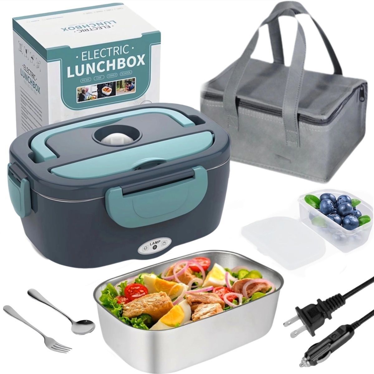 Electric Heated Lunch Box with Insulated Bag