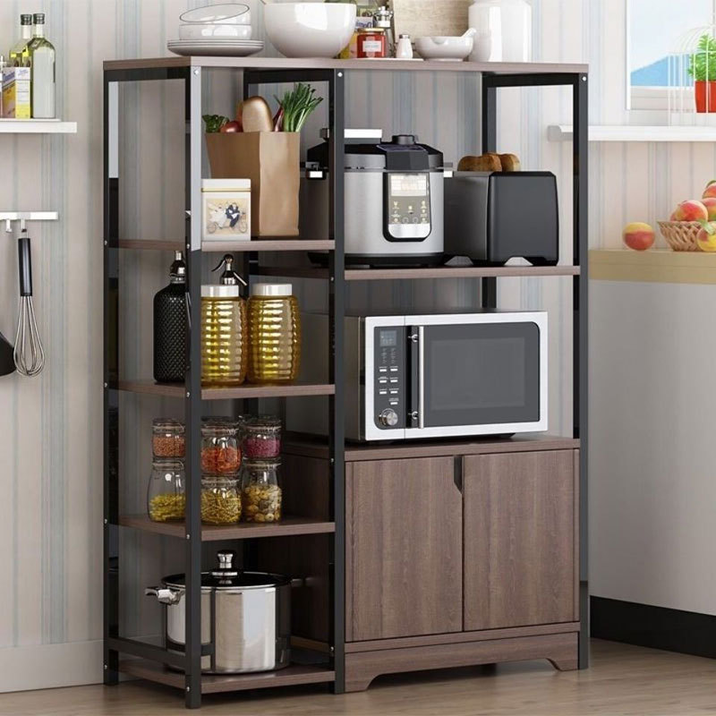 Multi-Layer Kitchen Storage Rack with Cabinet