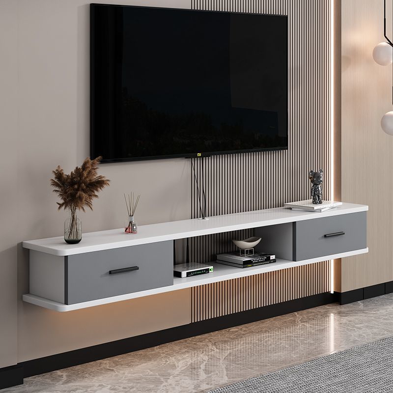 Modern Wall-Mounted Floating TV Stand with Storage