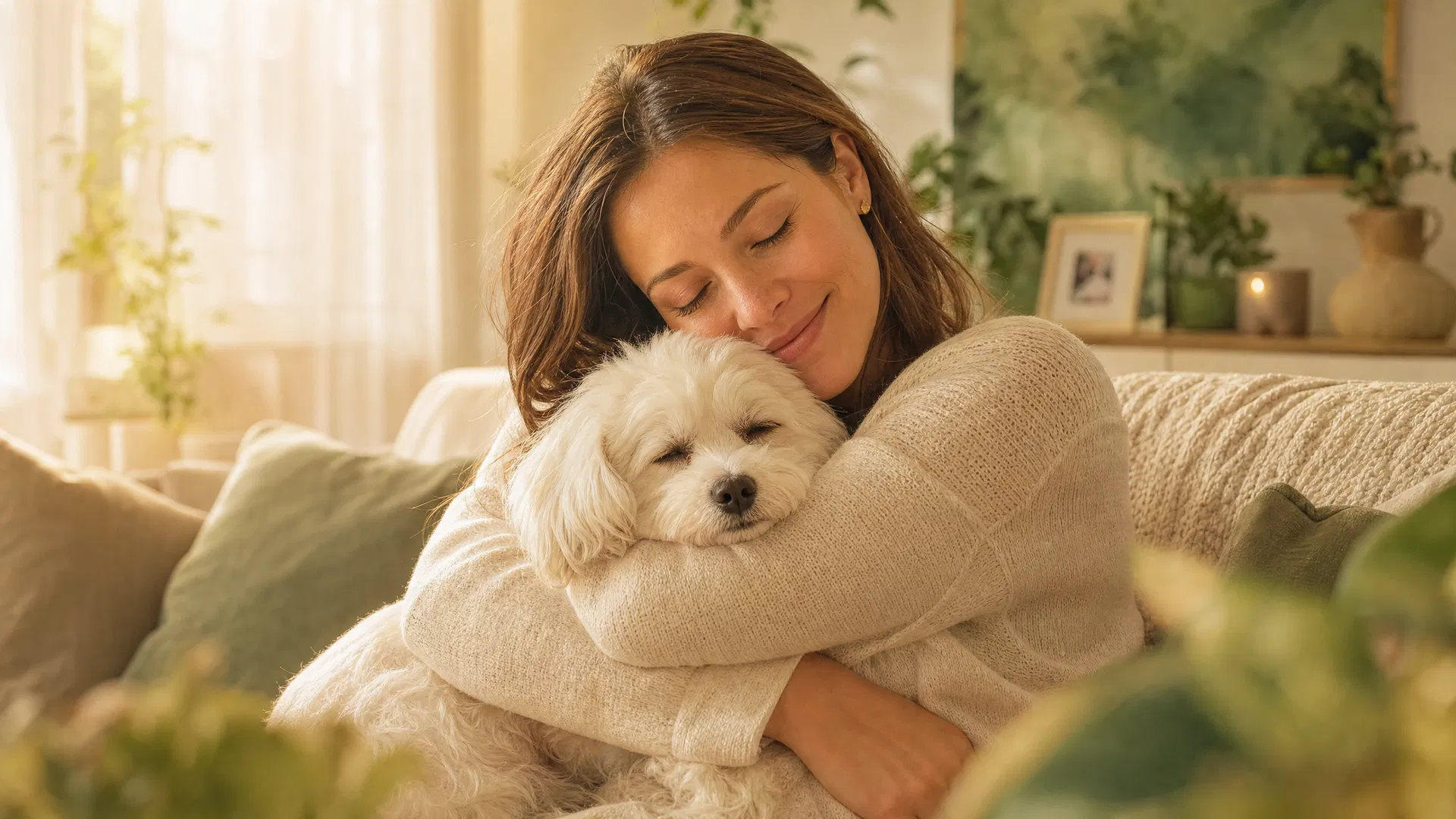 Pet e tutor felizes