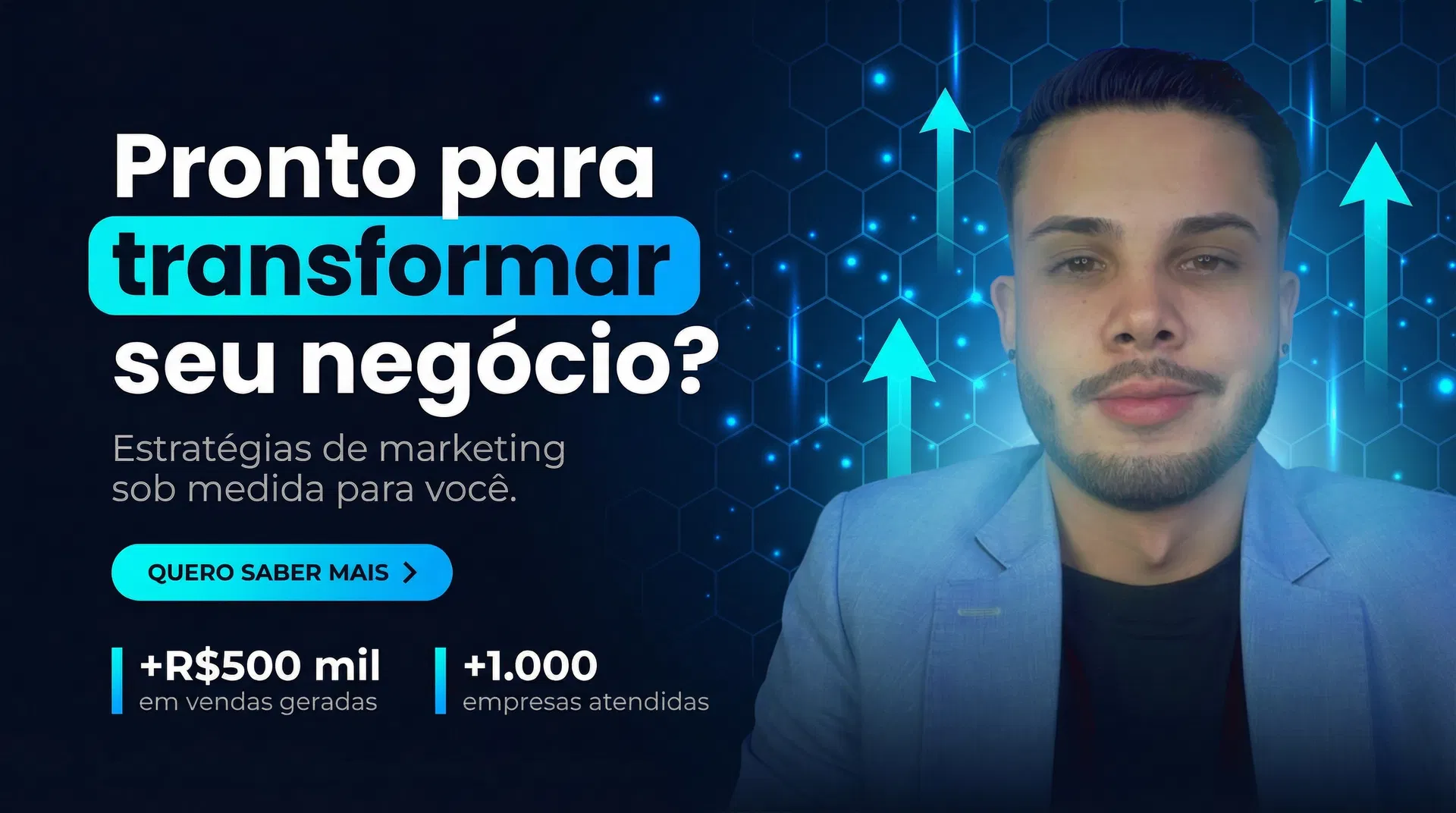 Blue Ads - Pronto para transformar seu negócio? Estratégias de marketing sob medida para você. +R$500 mil em vendas geradas. +1.000 empresas atendidas.