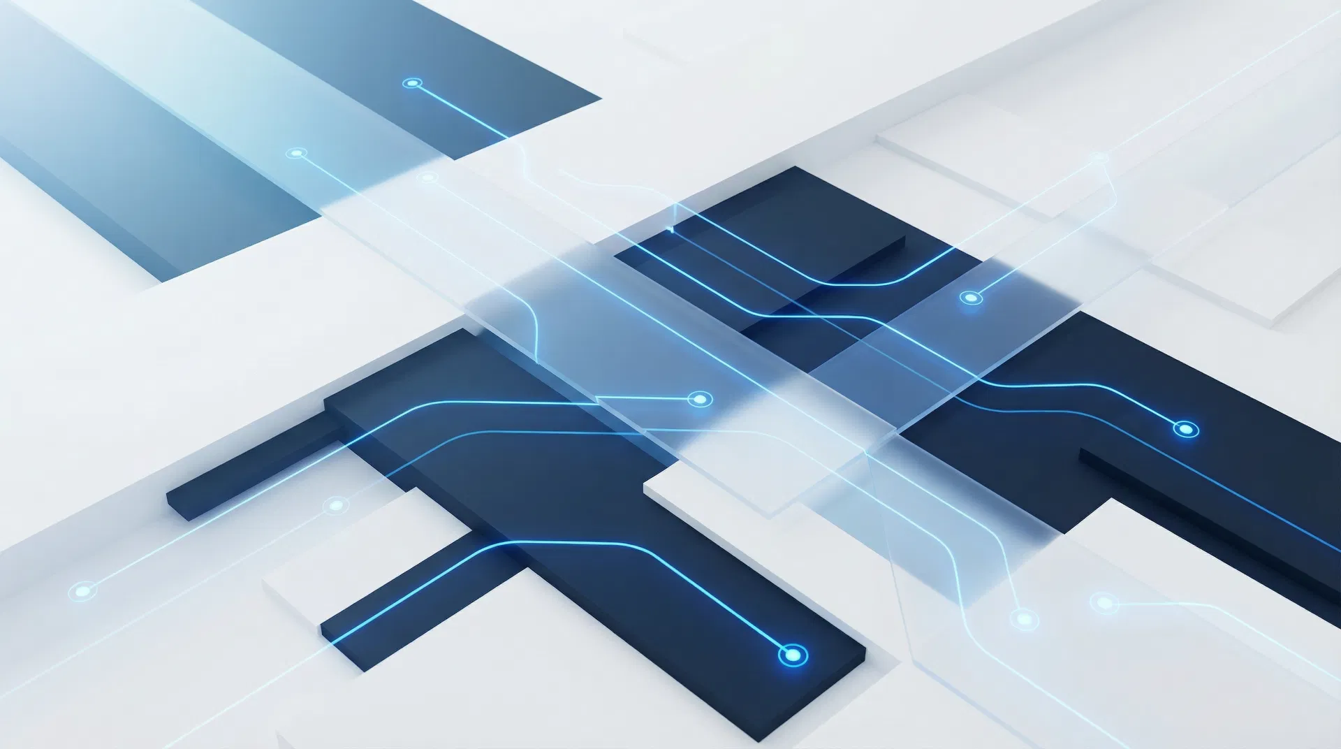 Abstrakcyjna wizualizacja komunikacji AI