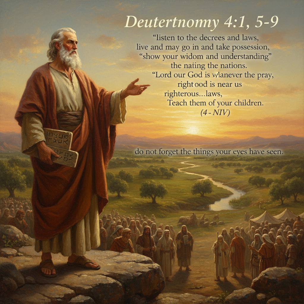 Deuteronomy 4:1, 5-9