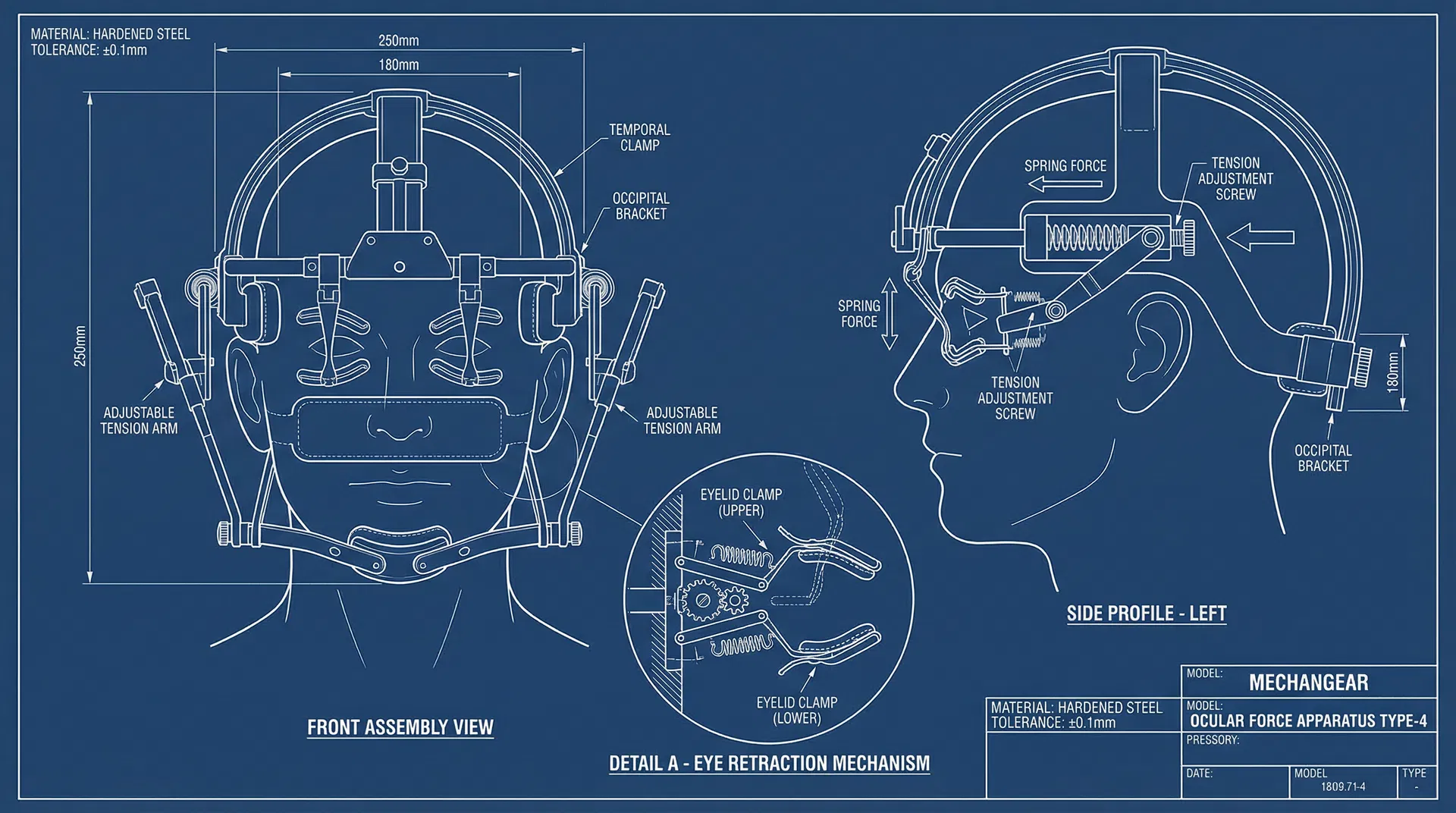 Eye-Forcing Headgear Mechanism