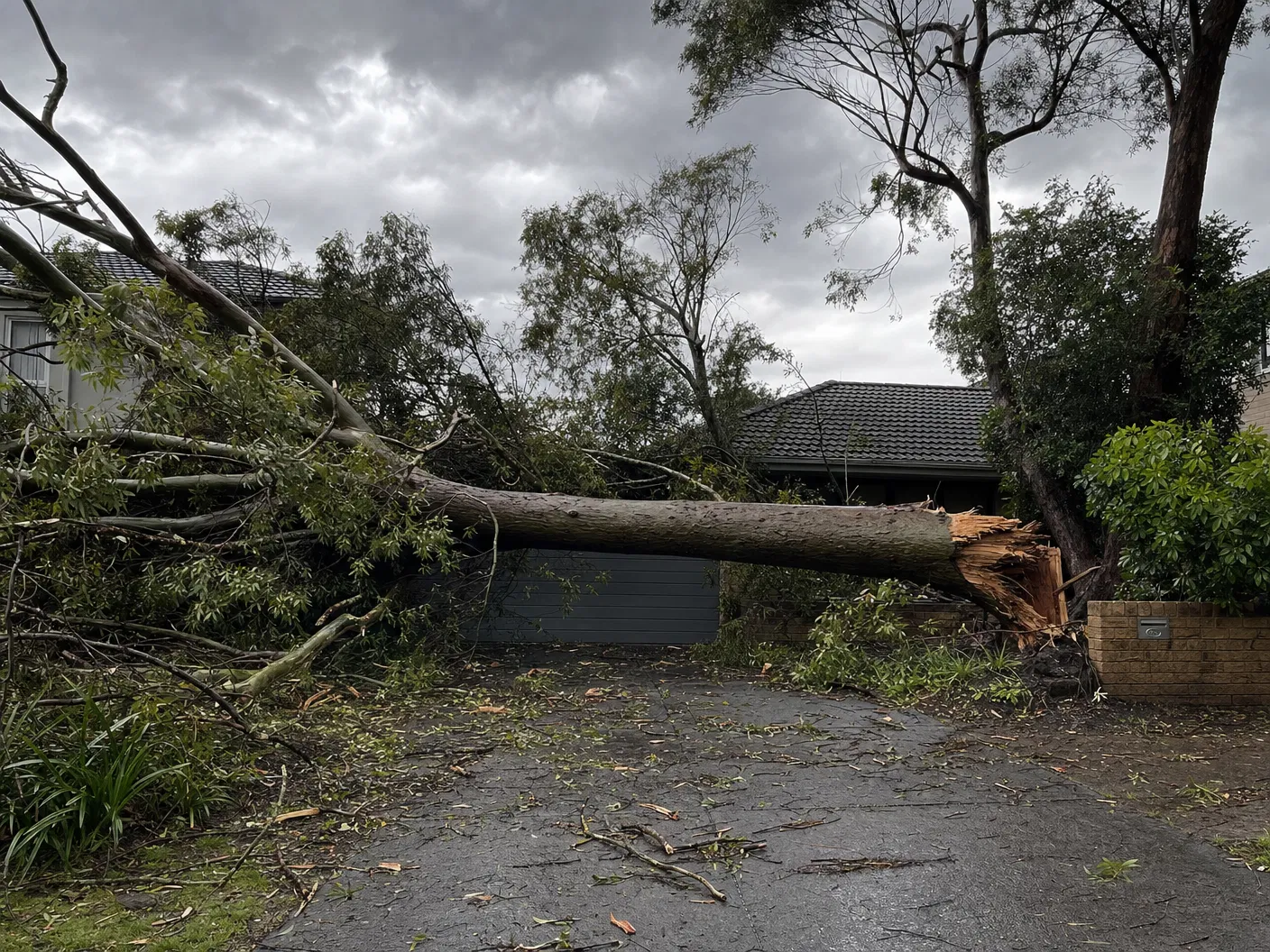 Emergency Storm Damage Cleanup - Before