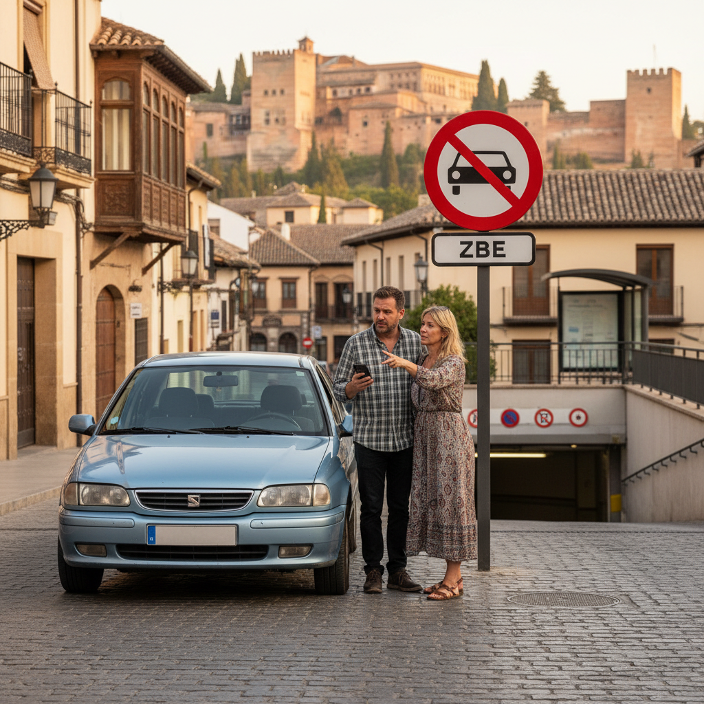 ZBE Granada: Tu Coche sin Etiqueta, ¿Multa de 200€ o Solución? ¡Descúbrelo Ahora!