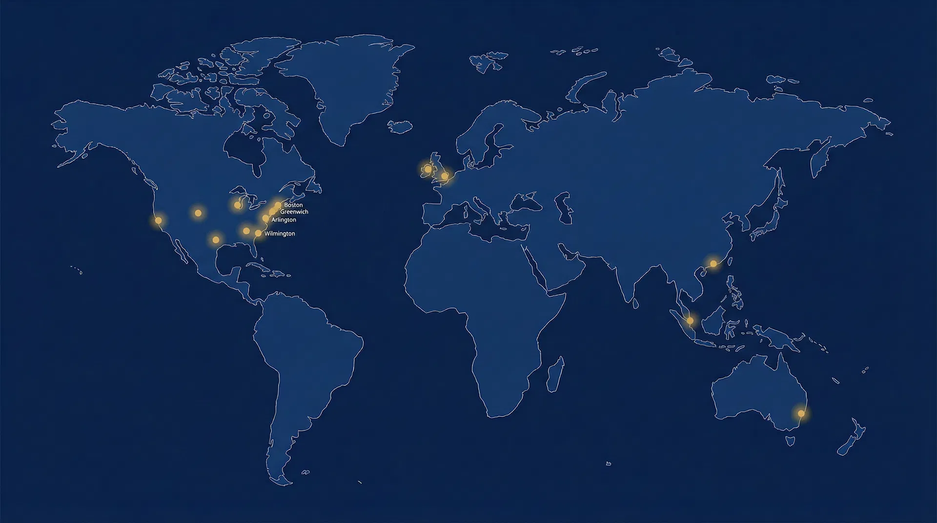Global office locations map
