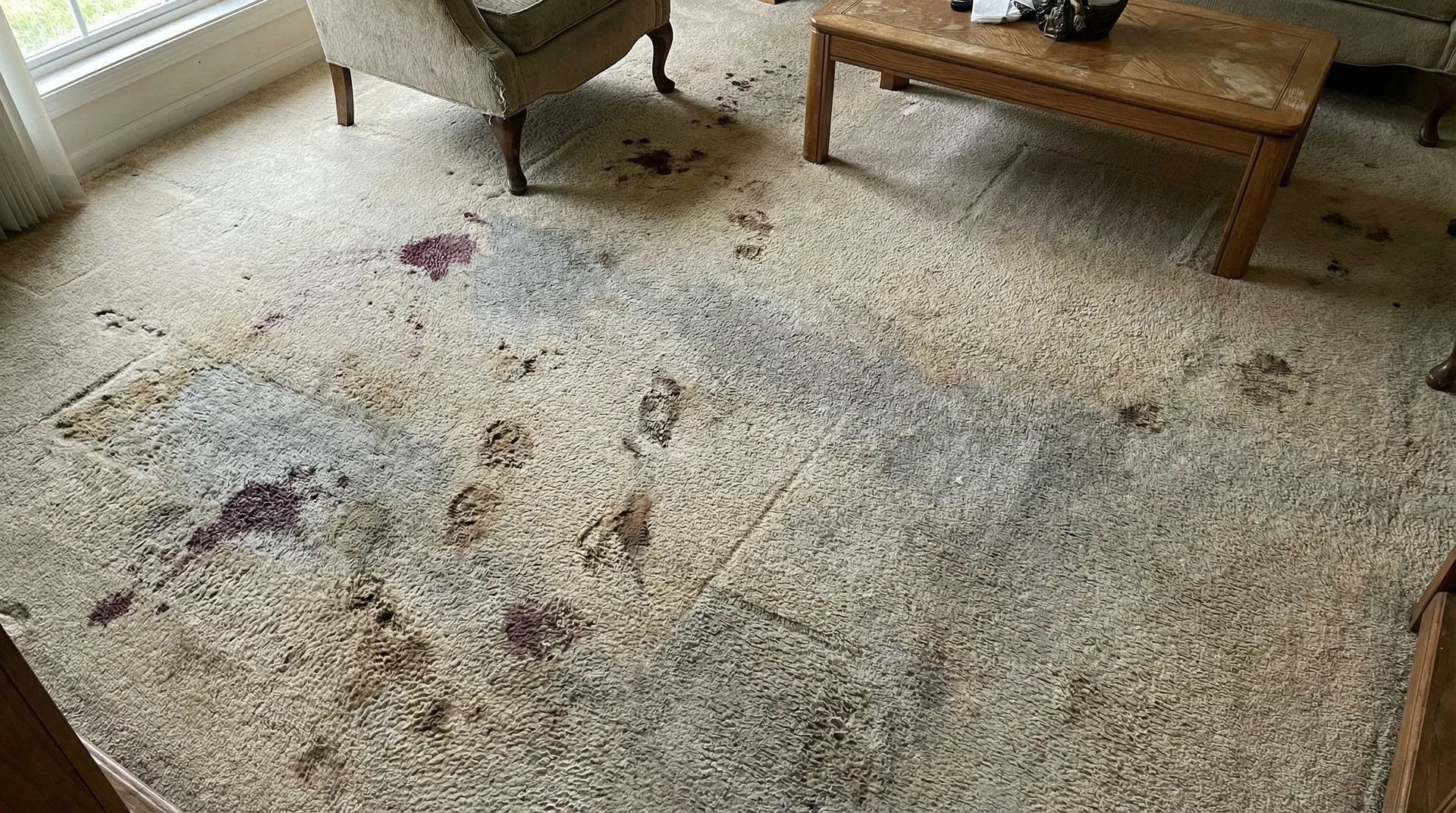 Carpet before cleaning
