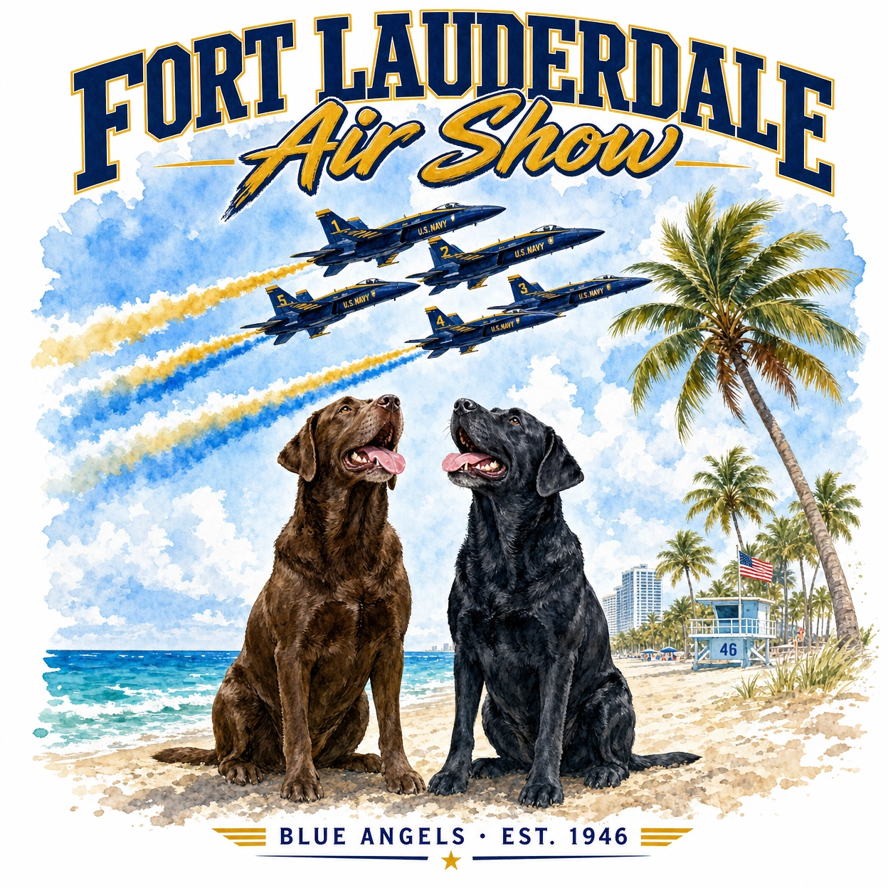 Fort Lauderdale Air Show - Watching the Angels Tee