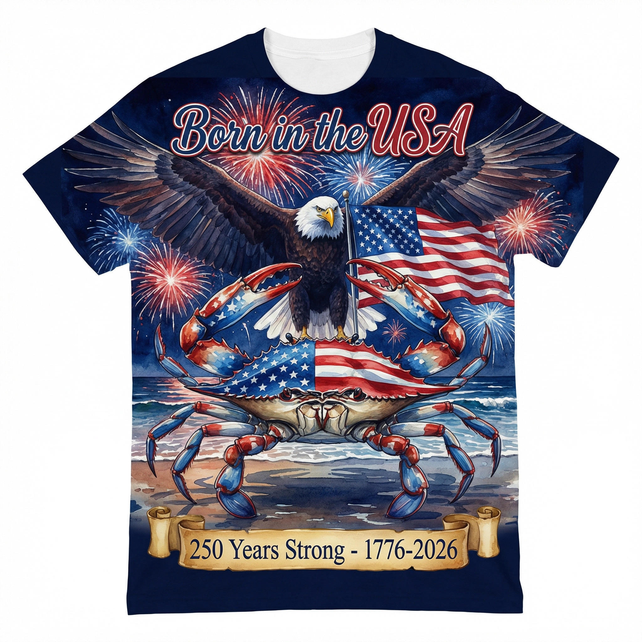Born in the USA Crab Tee