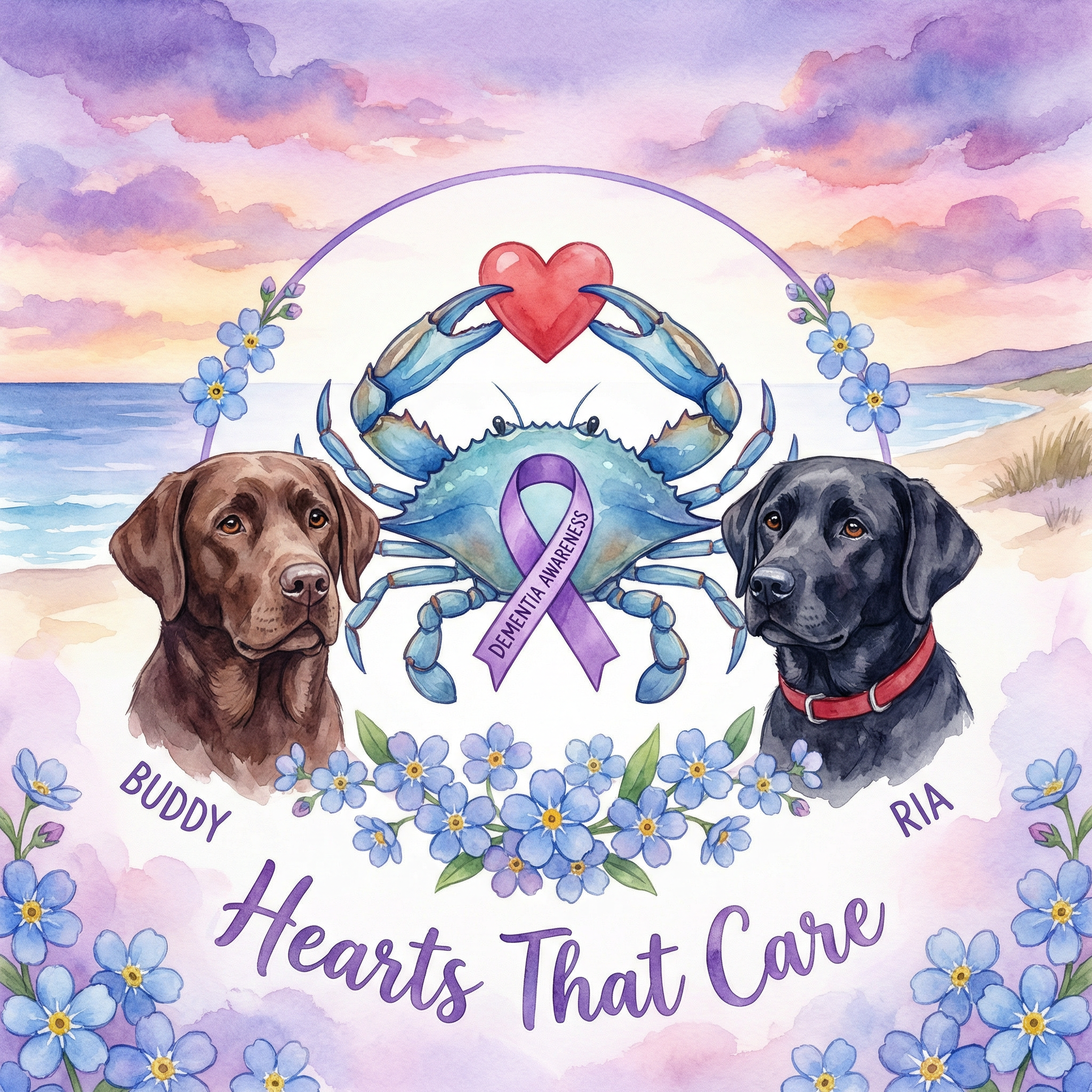 Hearts That Care - Dementia Awareness Tee