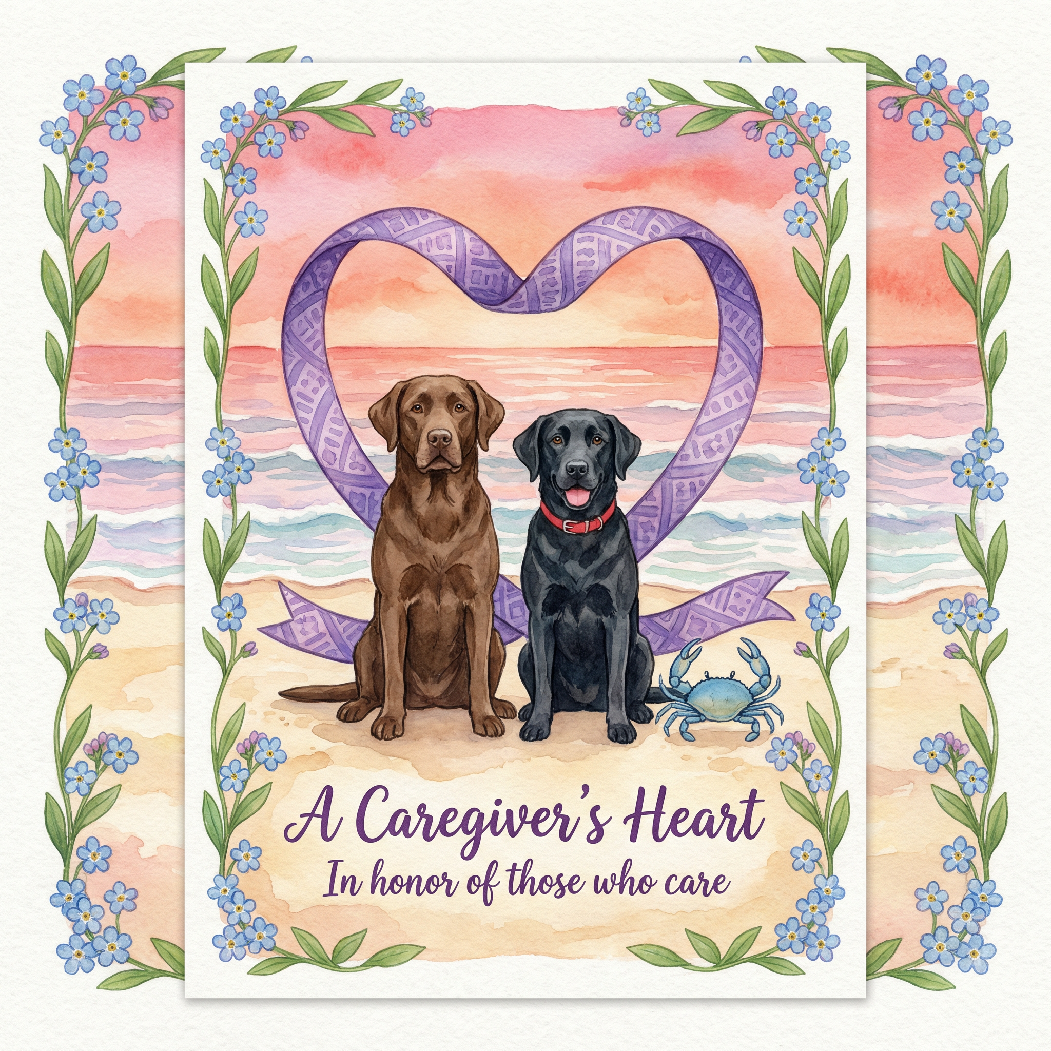 A Caregiver's Heart - Dementia Awareness Tee